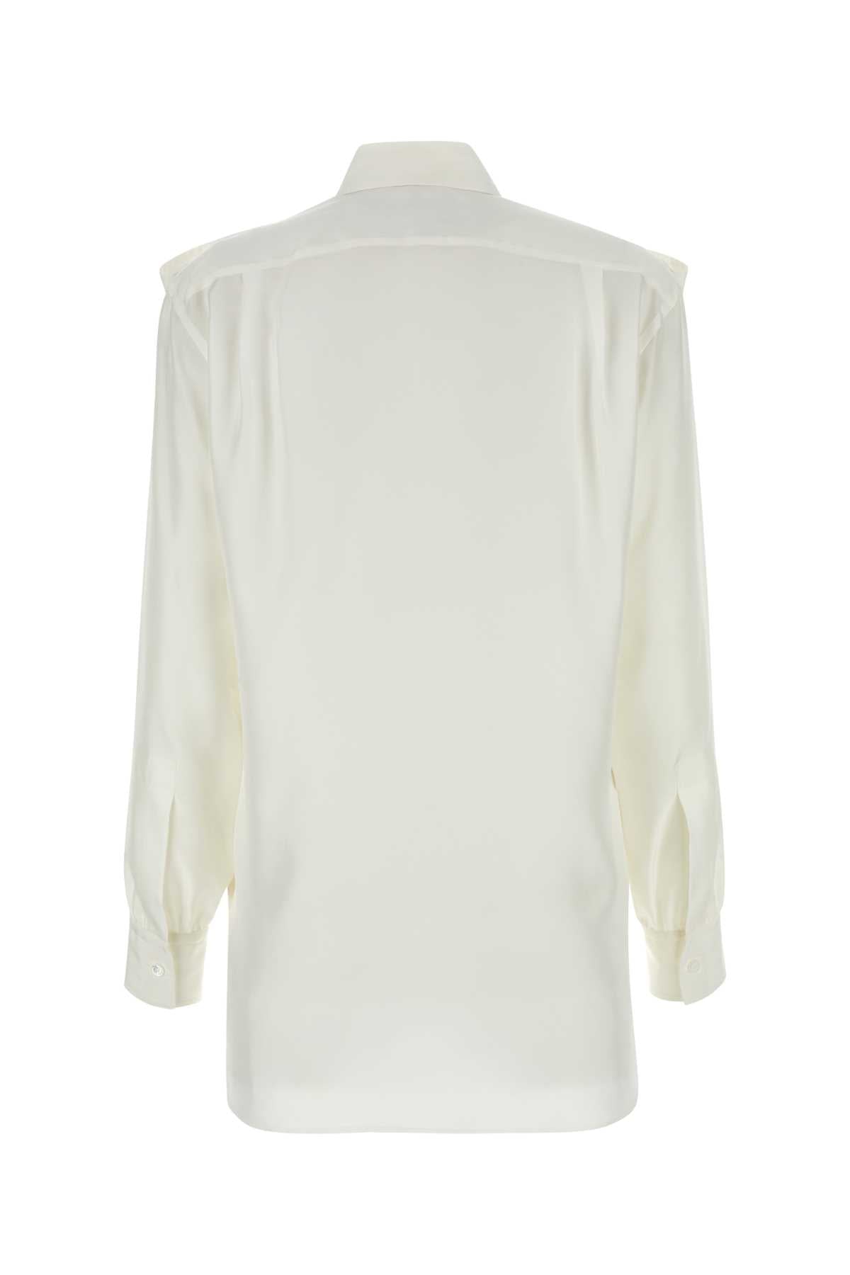 Burberry Women White Silk Shirt BURBERRY