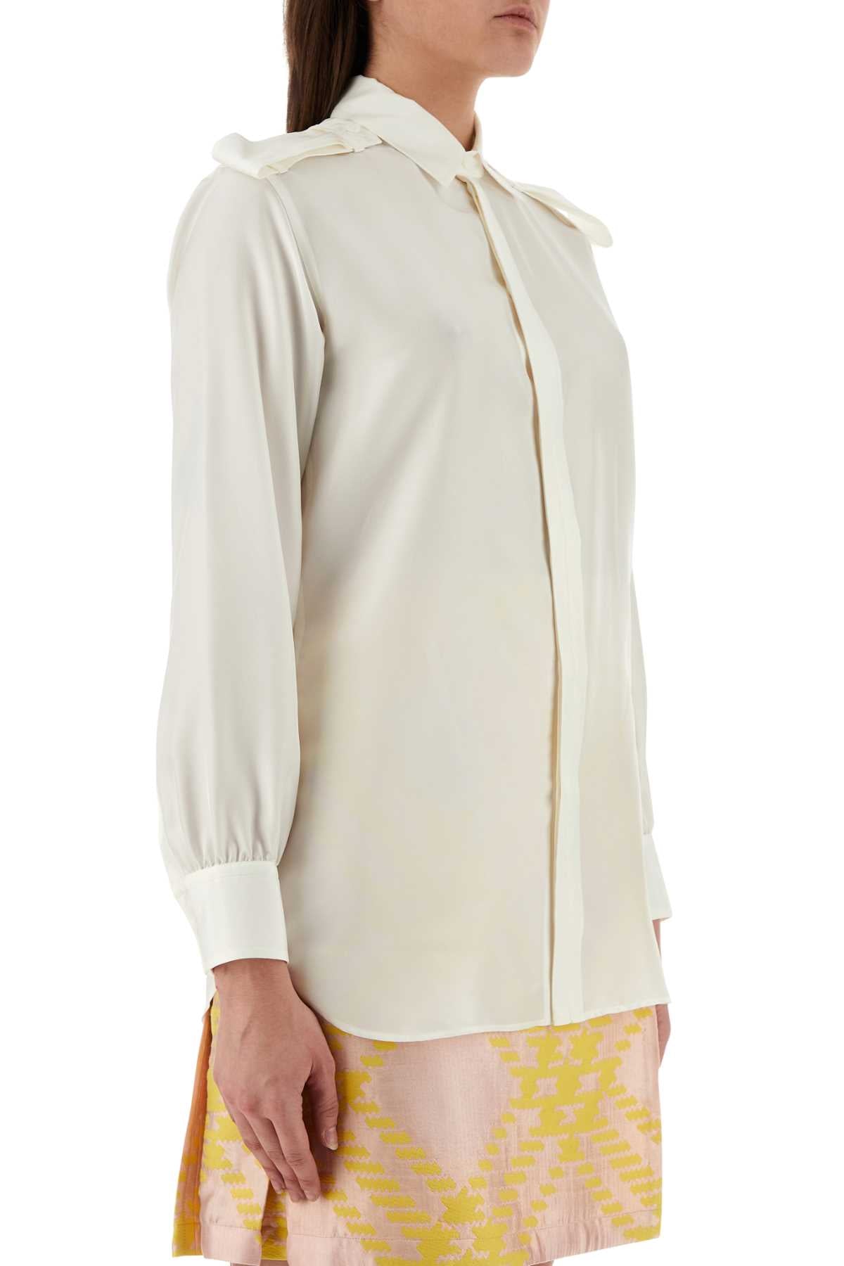 Burberry Women White Silk Shirt BURBERRY