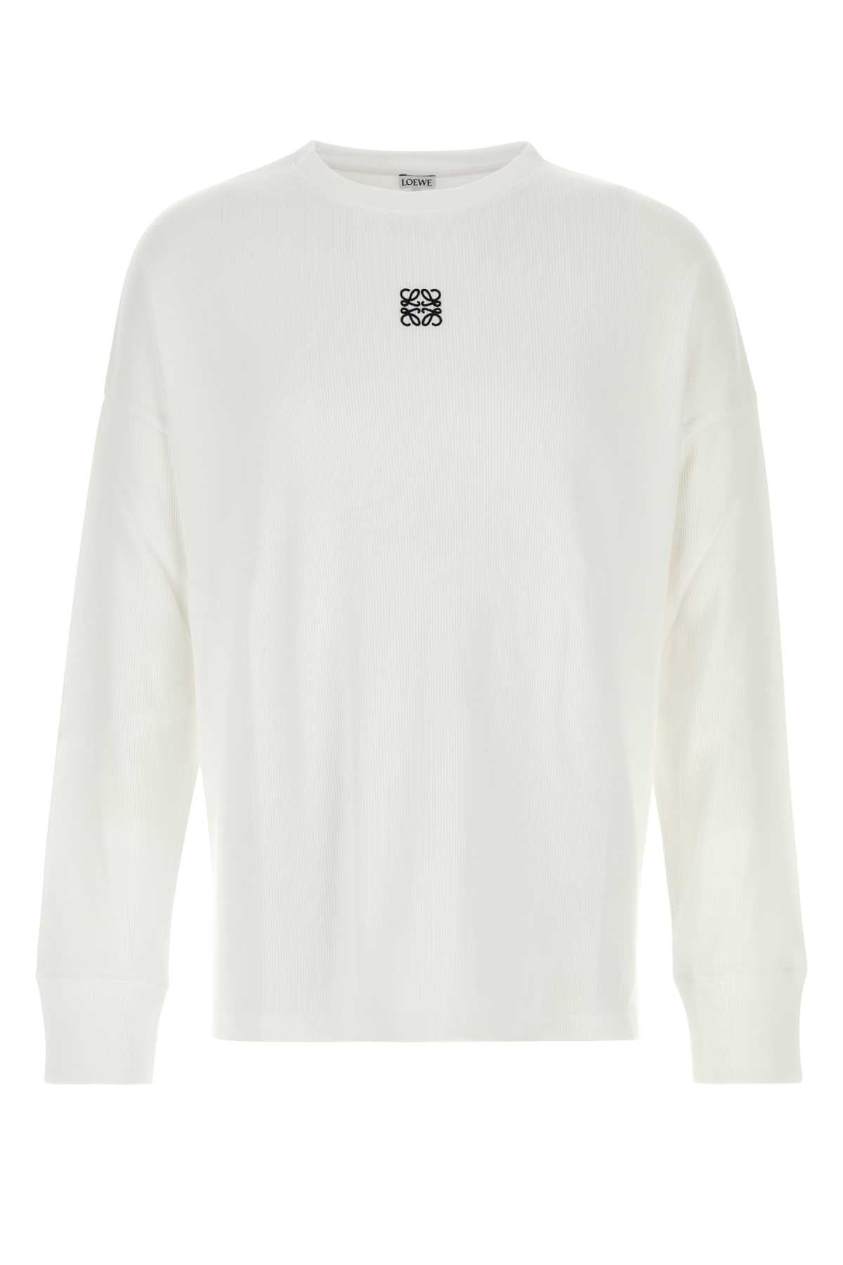 Loewe Men White Cotton T-Shirt LOEWE