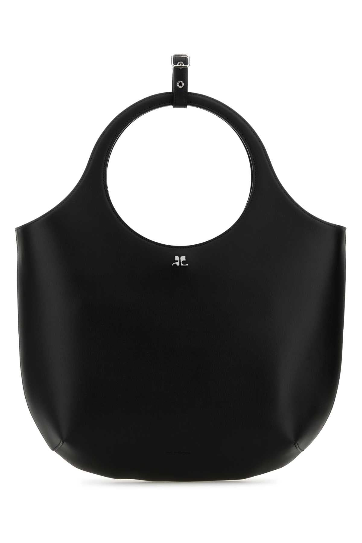 Courreges Women Black Leather Medium Holy Handbag COURREGES