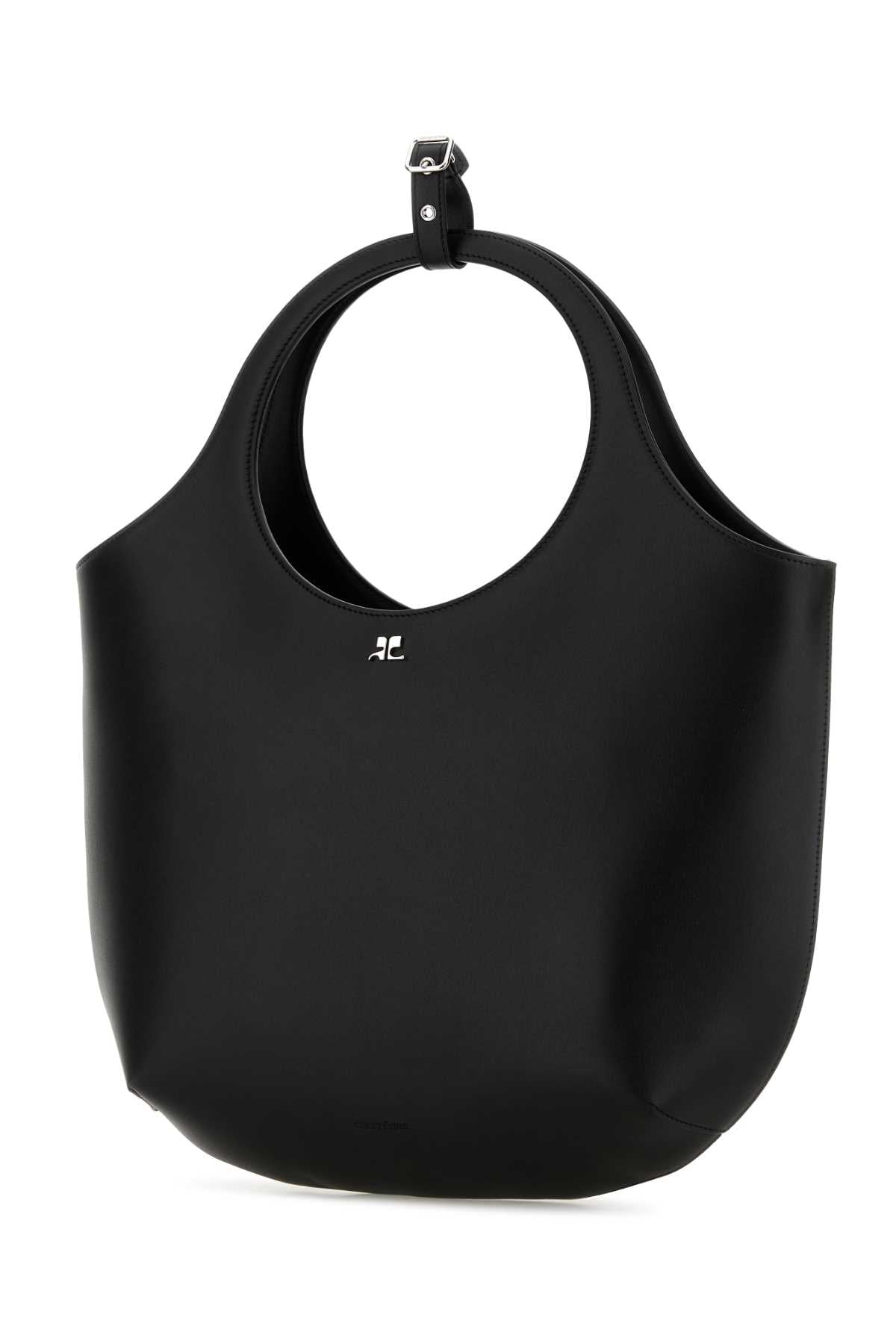 Courreges Women Black Leather Medium Holy Handbag COURREGES