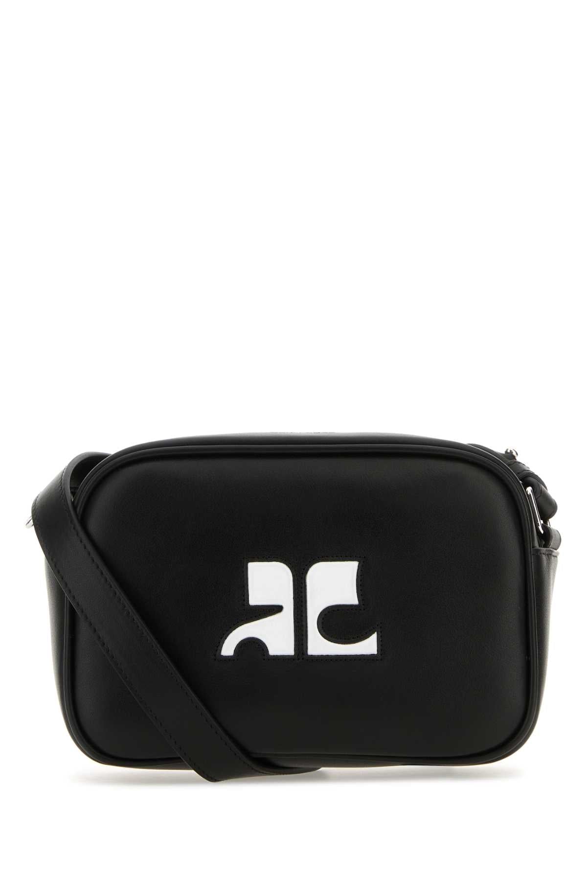 Courreges Women Black Leather Reedition Shoulder Bag COURREGES