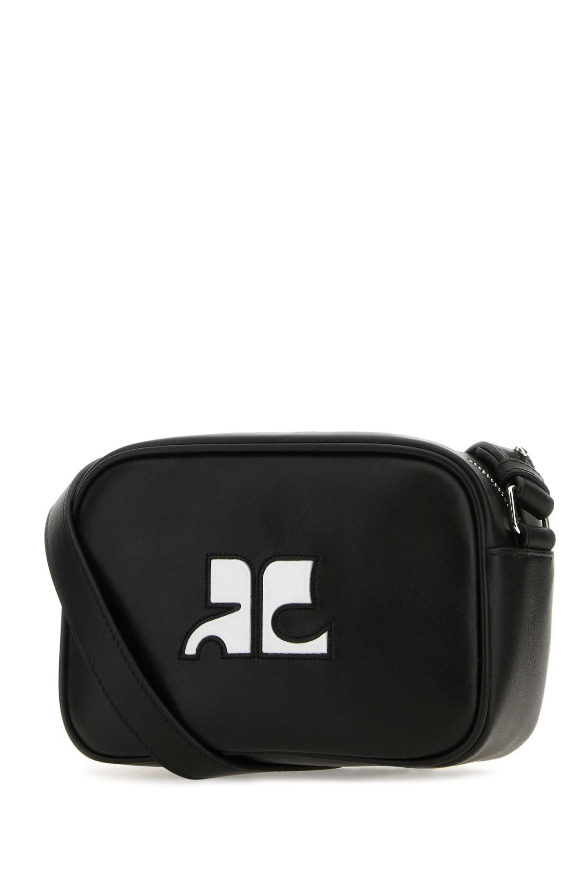 Courreges Women Black Leather Reedition Shoulder Bag COURREGES