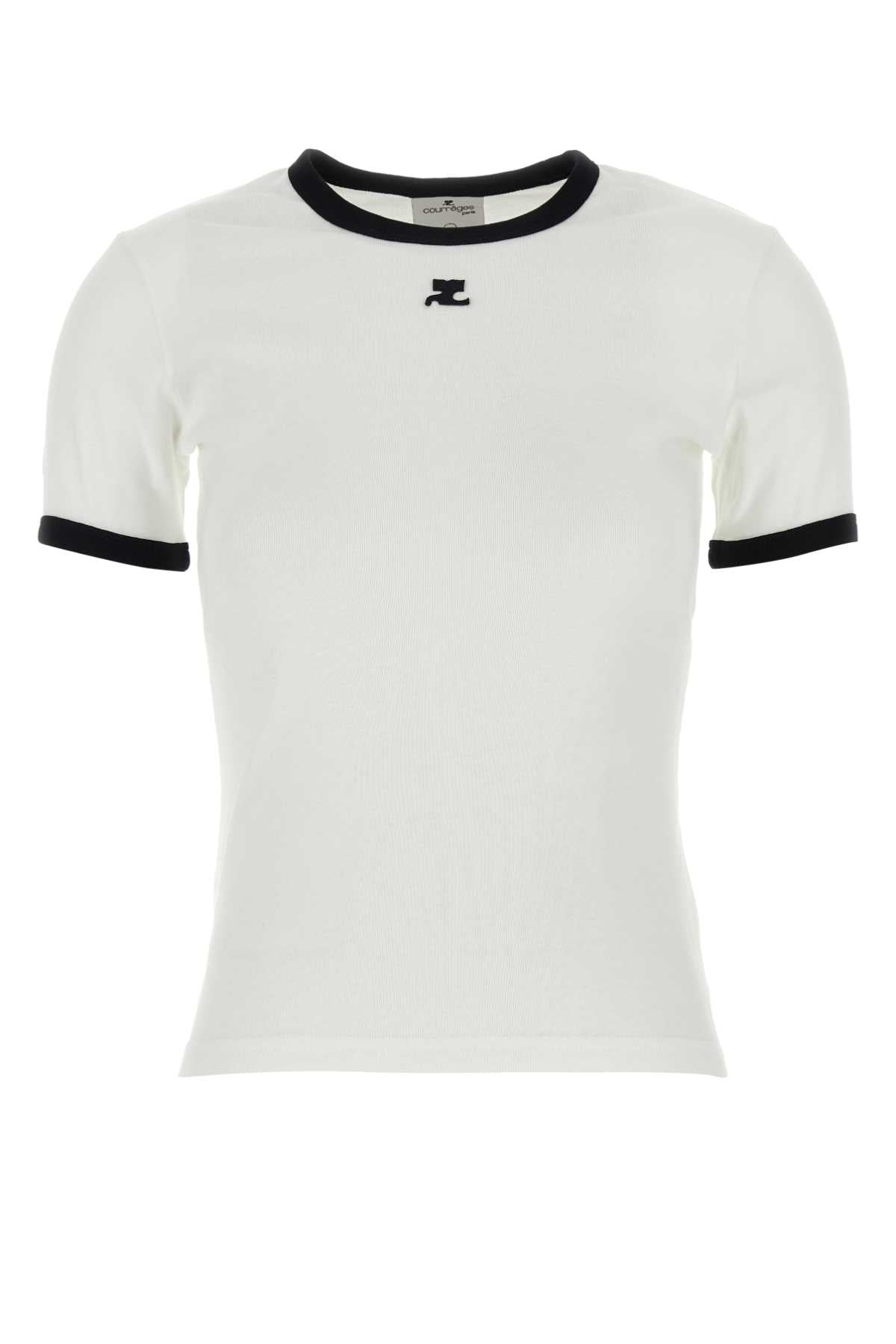 Courreges Women White Cotton T-Shirt COURREGES