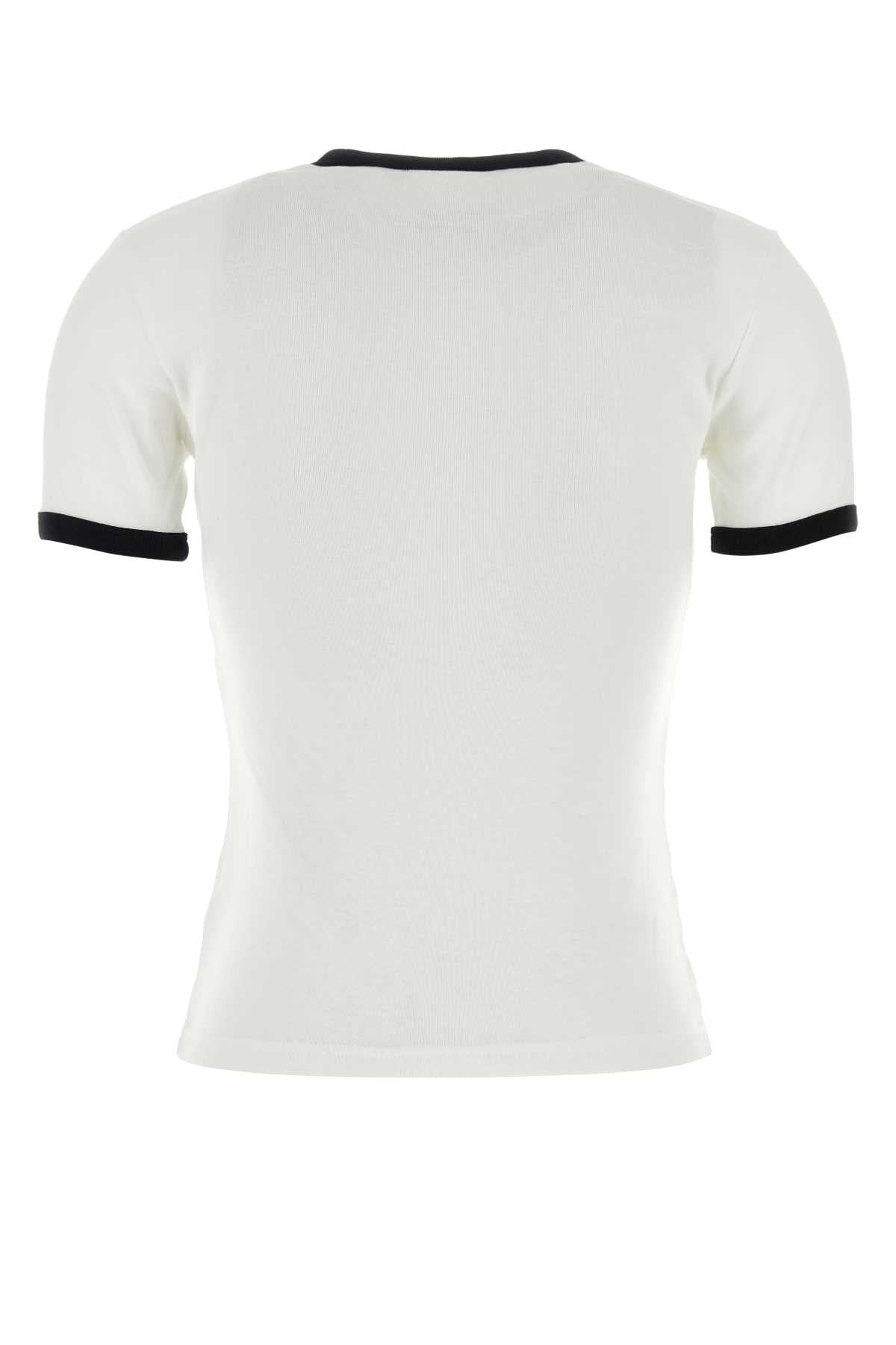 Courreges Women White Cotton T-Shirt COURREGES