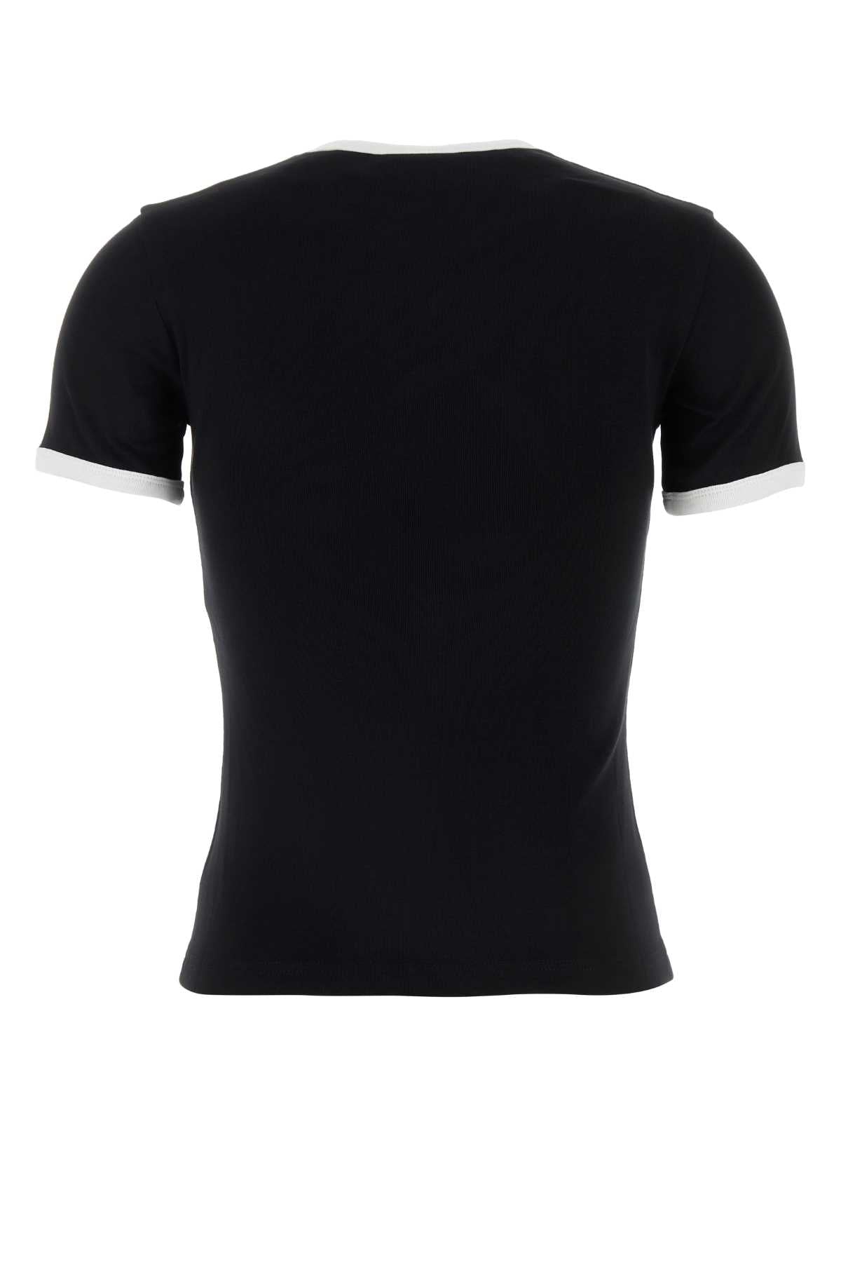 Courreges Women Black Cotton T-Shirt COURREGES