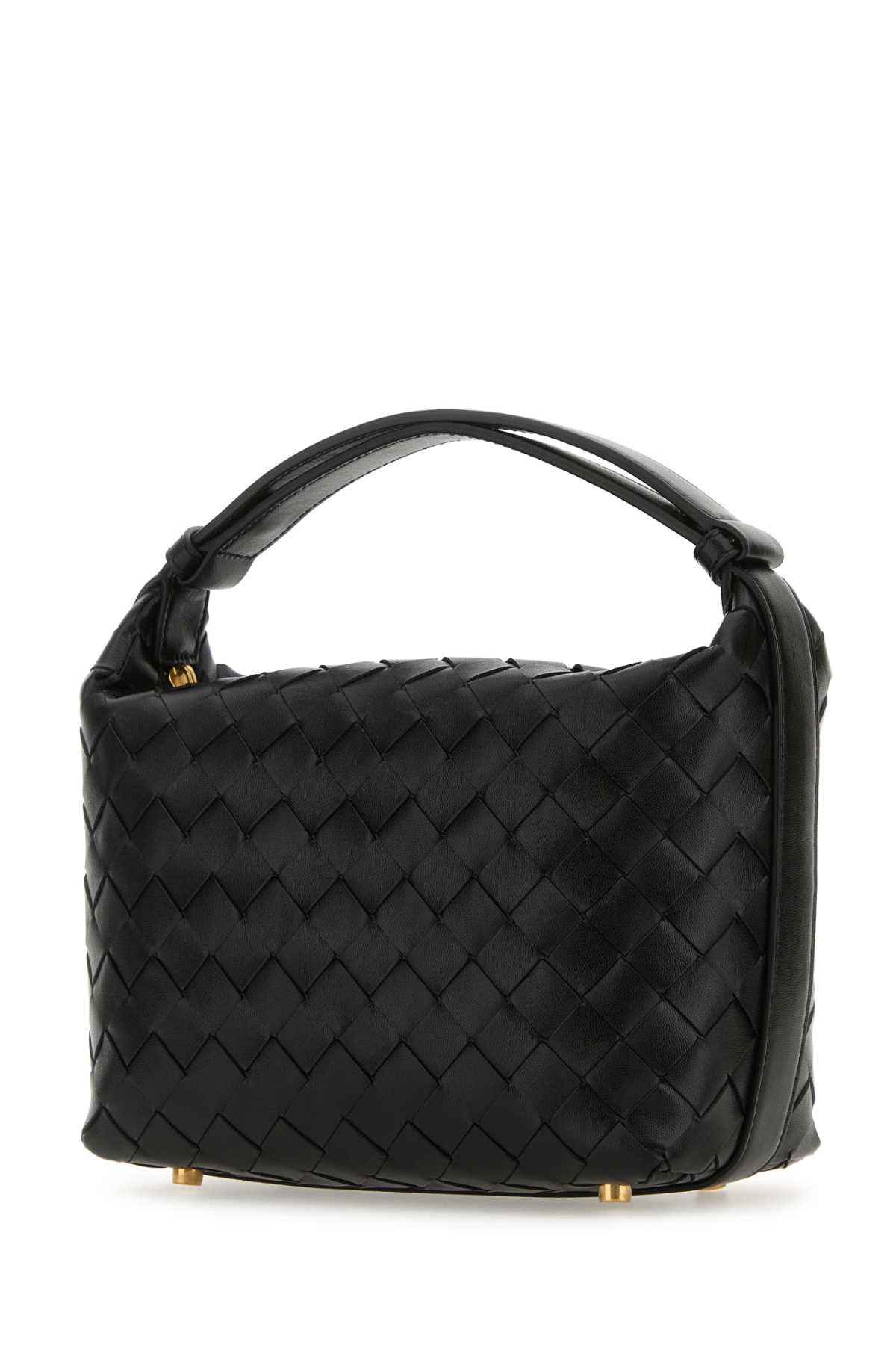 Bottega Veneta Women Black Nappa Leather Mini Wallace Handbag BOTTEGA VENETA