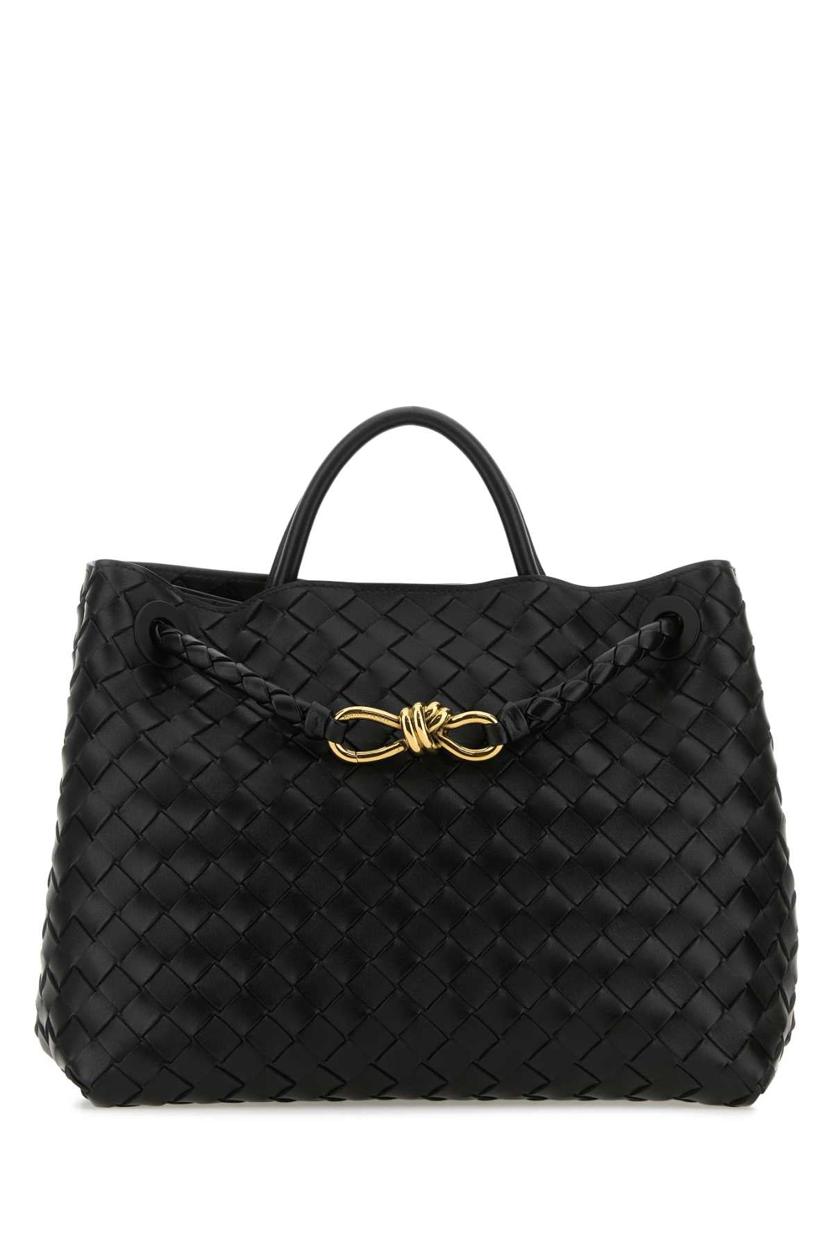 Bottega Veneta Women Black Leather Andiamo Medium Handbag BOTTEGA VENETA