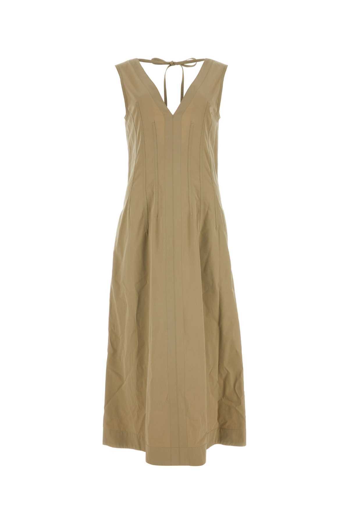 Bottega Veneta Women Cappuccino Cotton Blend Dress BOTTEGA VENETA
