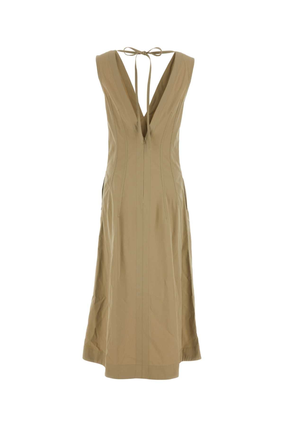 Bottega Veneta Women Cappuccino Cotton Blend Dress BOTTEGA VENETA
