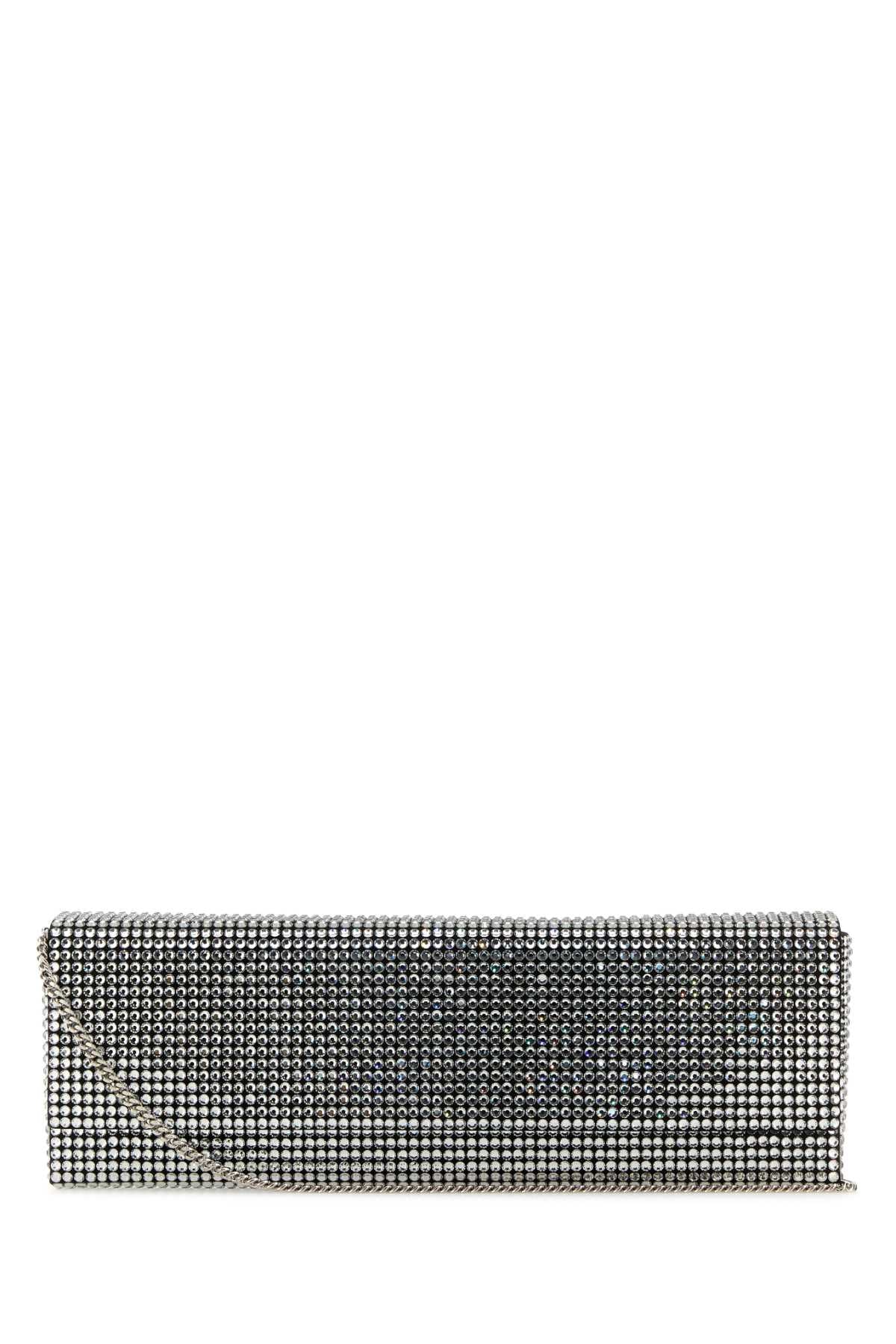 Amina Muaddi Women Embellished Satin Amini Paloma Clutch AMINA MUADDI