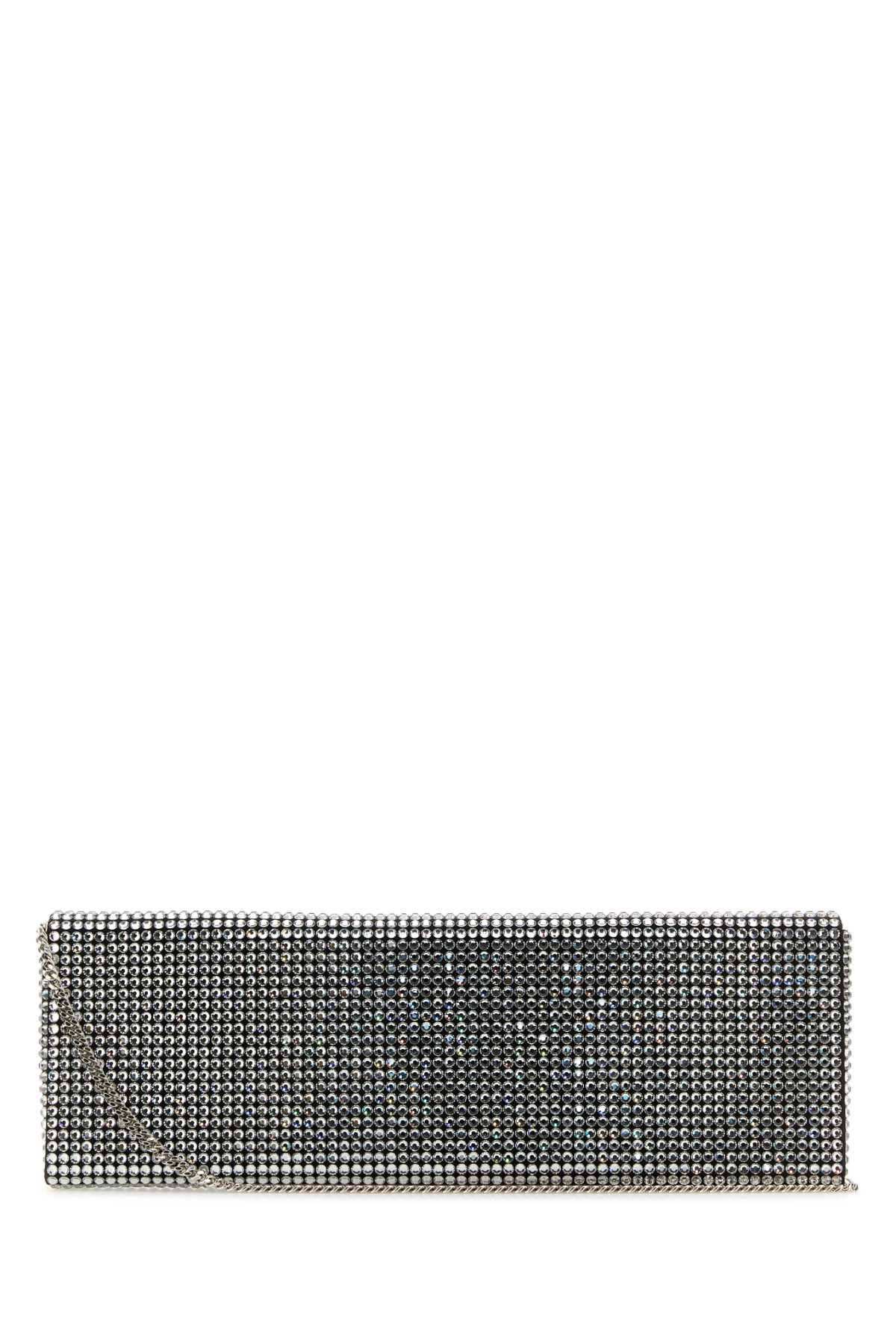 Amina Muaddi Women Embellished Satin Amini Paloma Clutch AMINA MUADDI