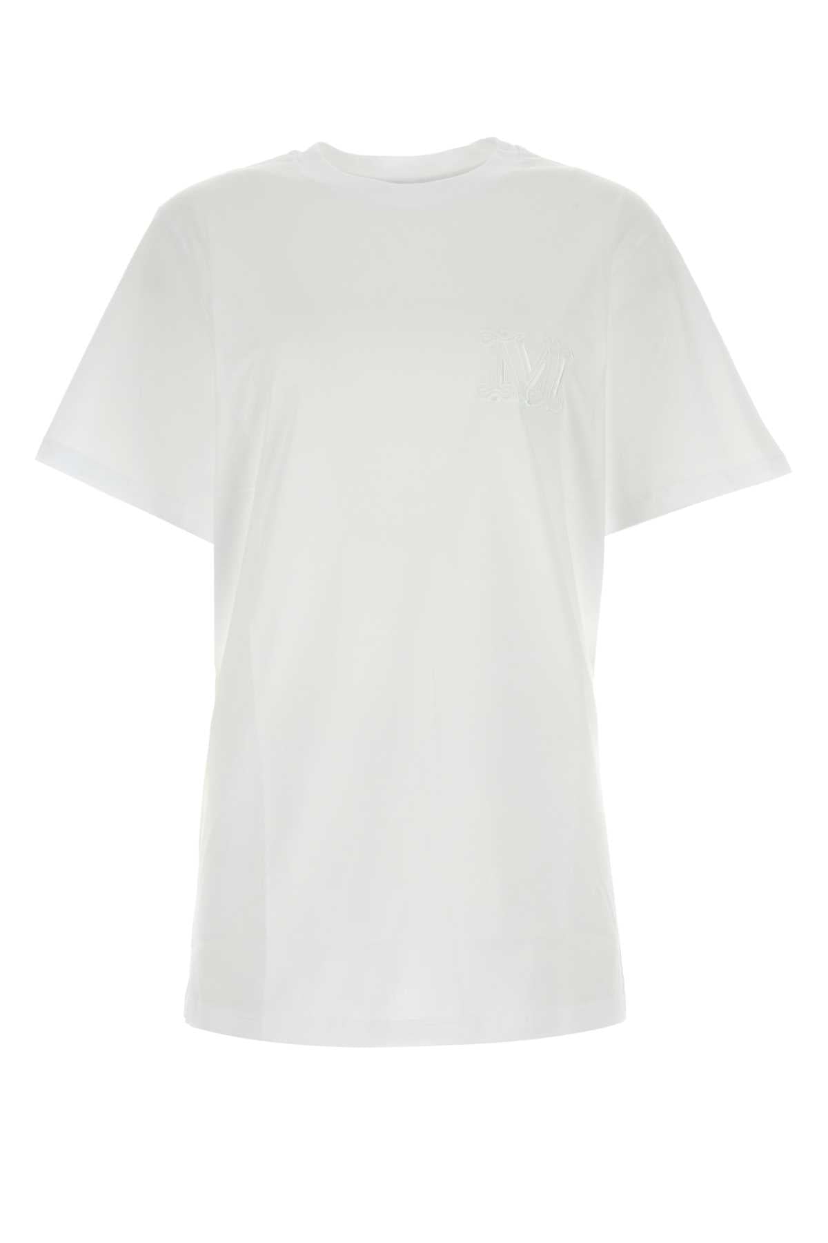 Max Mara Women White Cotton Mango T-Shirt MAX MARA