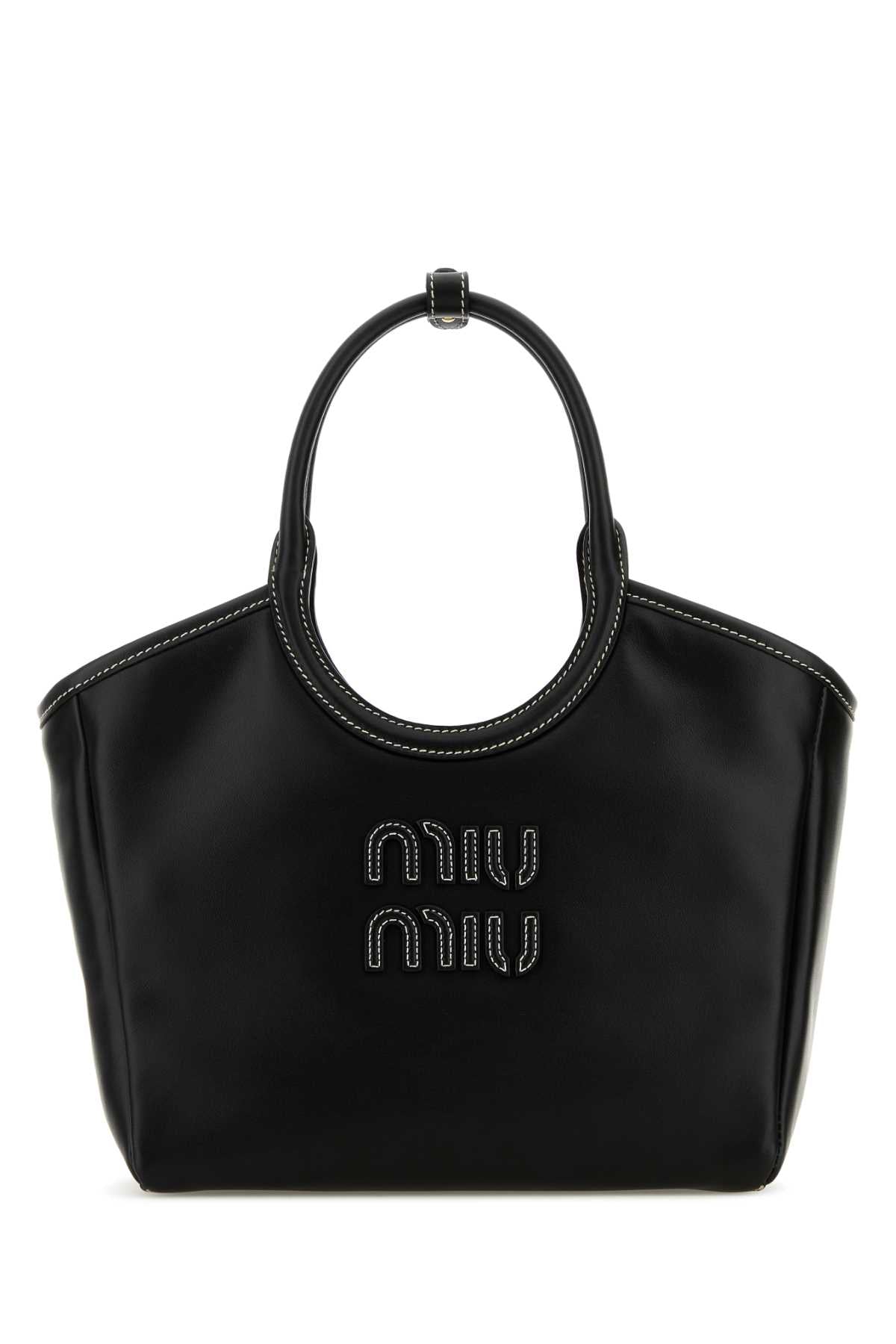 Miu Miu Women Black Leather Ivy Handbag MIU MIU
