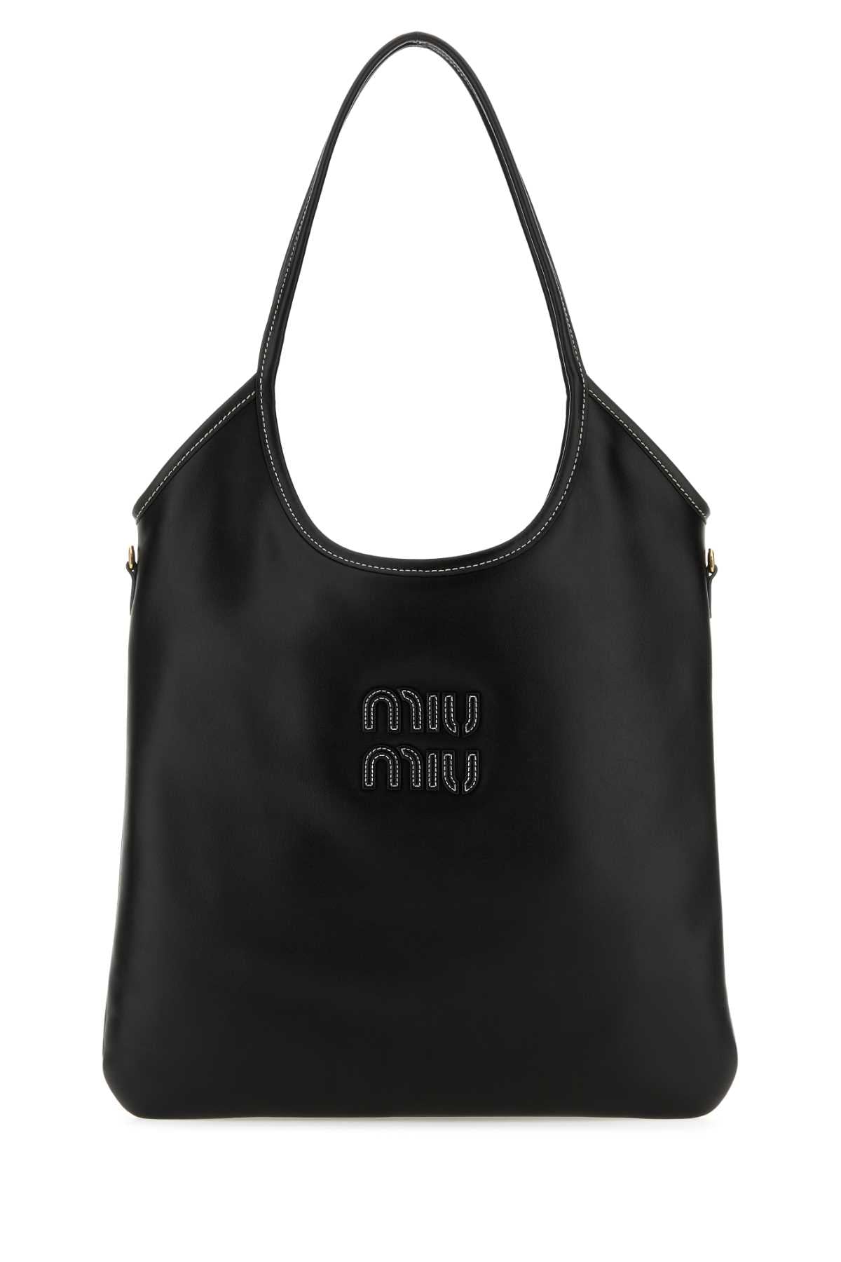 Miu Miu Women Black Leather Shopping Bag MIU MIU