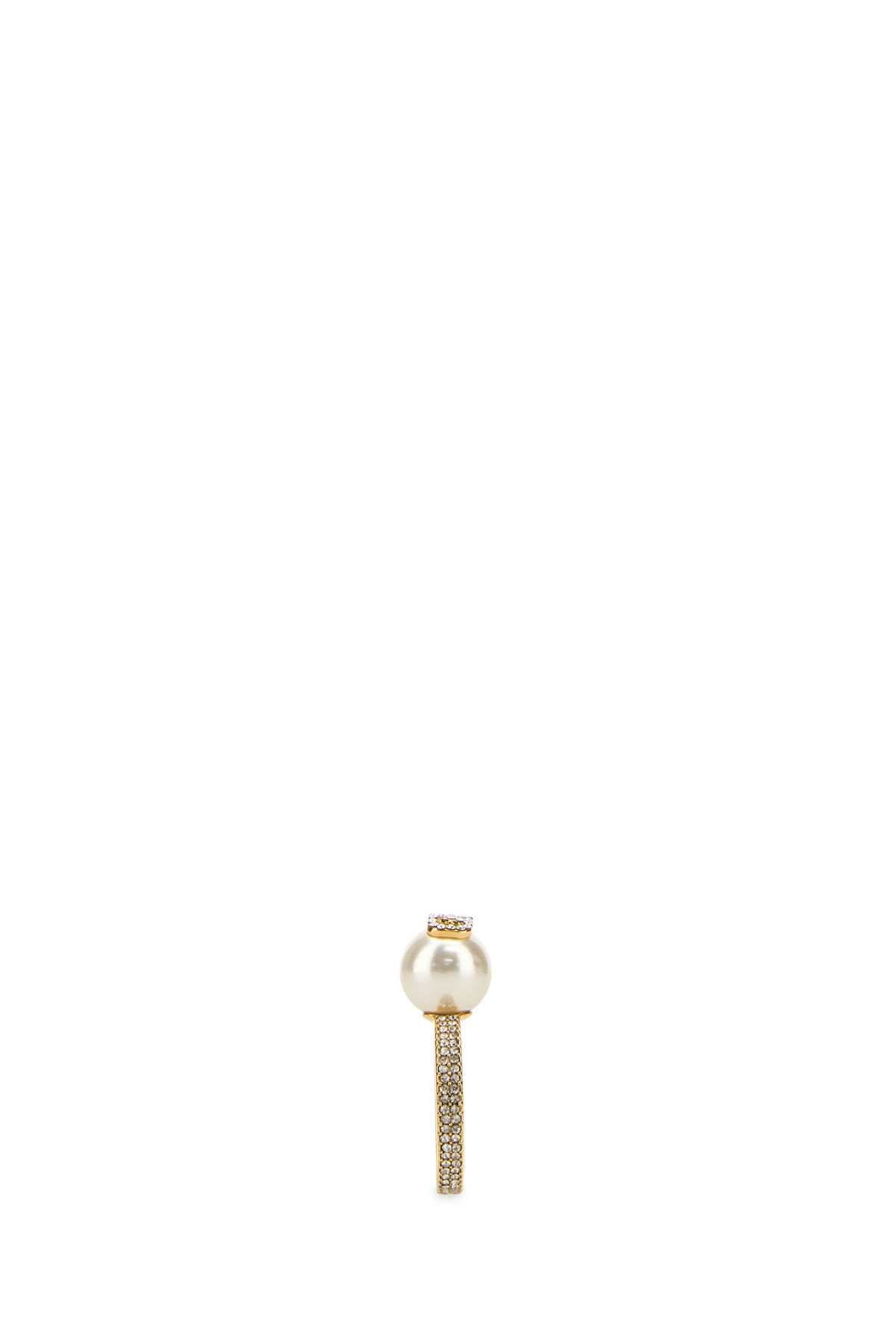 Valentino Garavani Women Gold Metal Vlogo Signature Ring VALENTINO GARAVANI