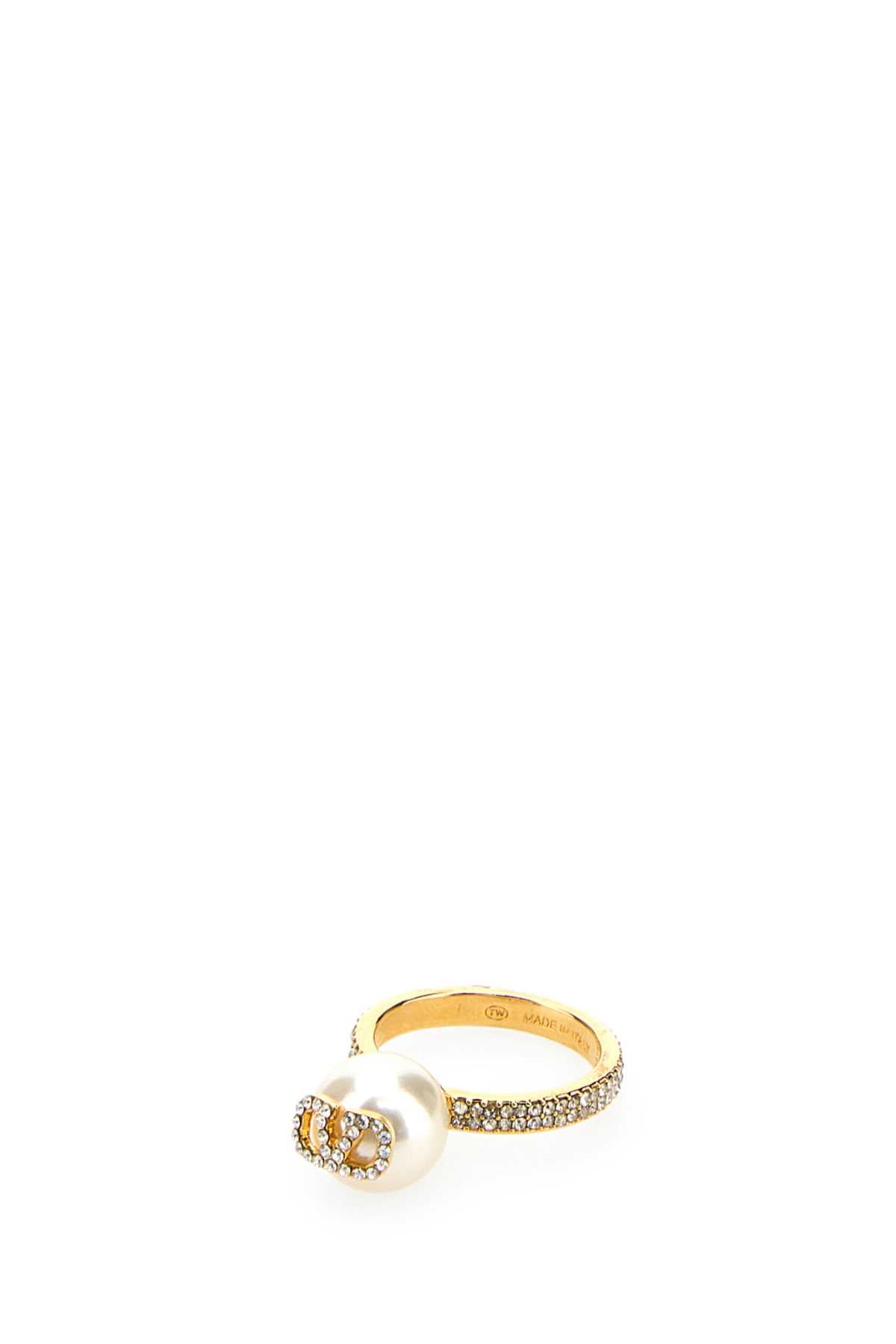 Valentino Garavani Women Gold Metal Vlogo Signature Ring VALENTINO GARAVANI