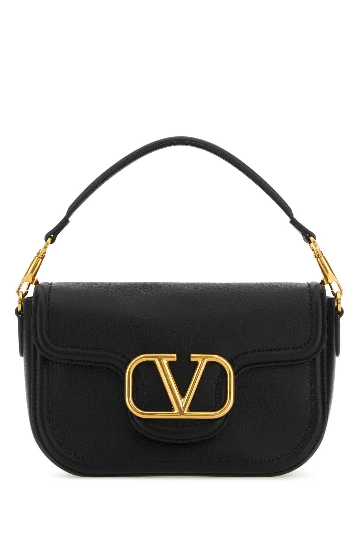 Valentino Garavani Women Black Leather Alltime Shoulder Bag VALENTINO GARAVANI