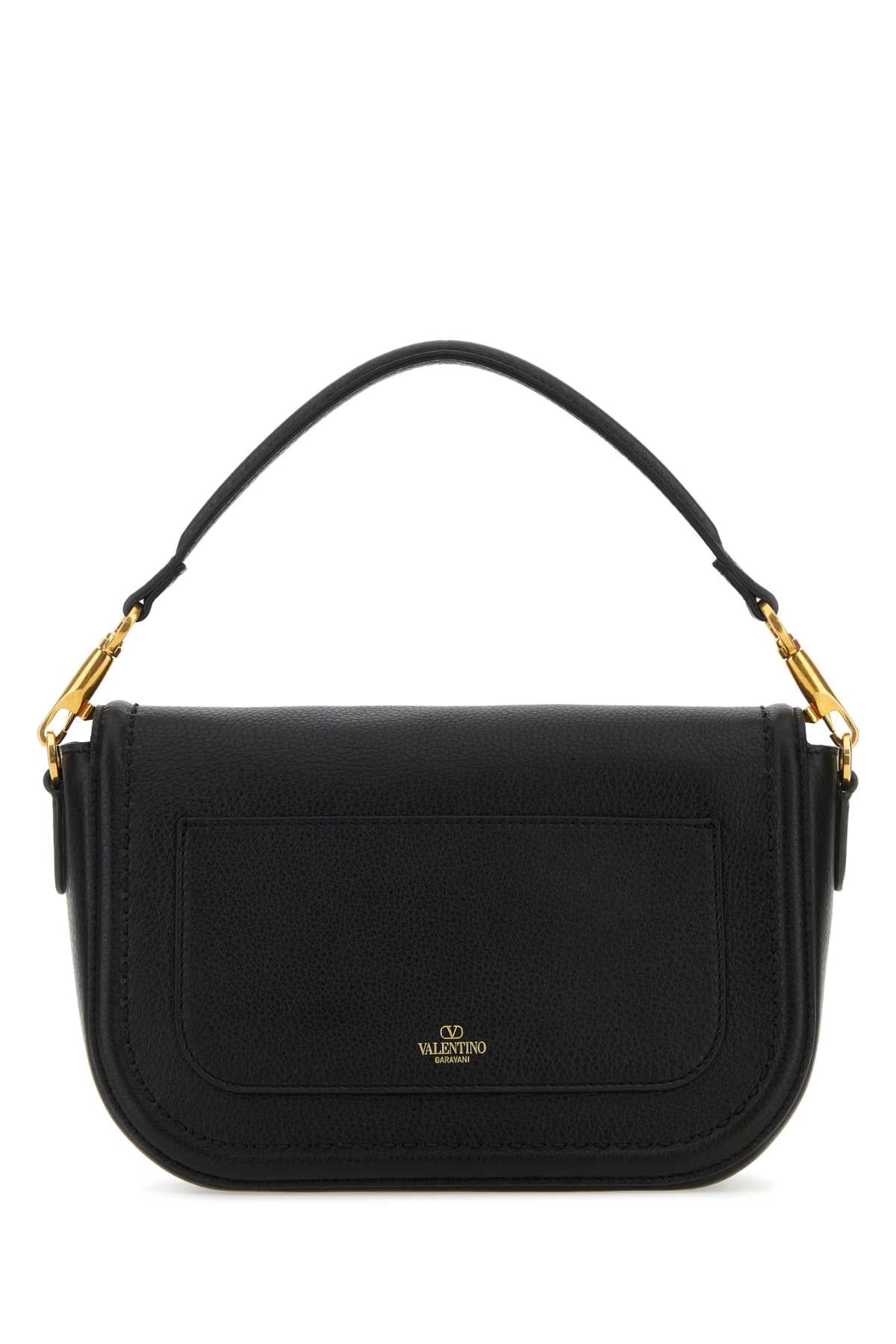 Valentino Garavani Women Black Leather Alltime Shoulder Bag VALENTINO GARAVANI