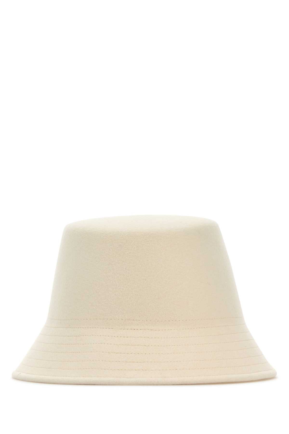 Valentino Garavani Women Ivory Felt Bucket Hat VALENTINO GARAVANI