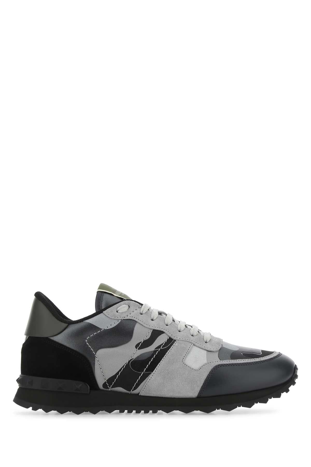 Valentino Garavani Men Multicolor Fabric And Nappa Leather Rockrunner Camouflage Sneakers VALENTINO GARAVANI