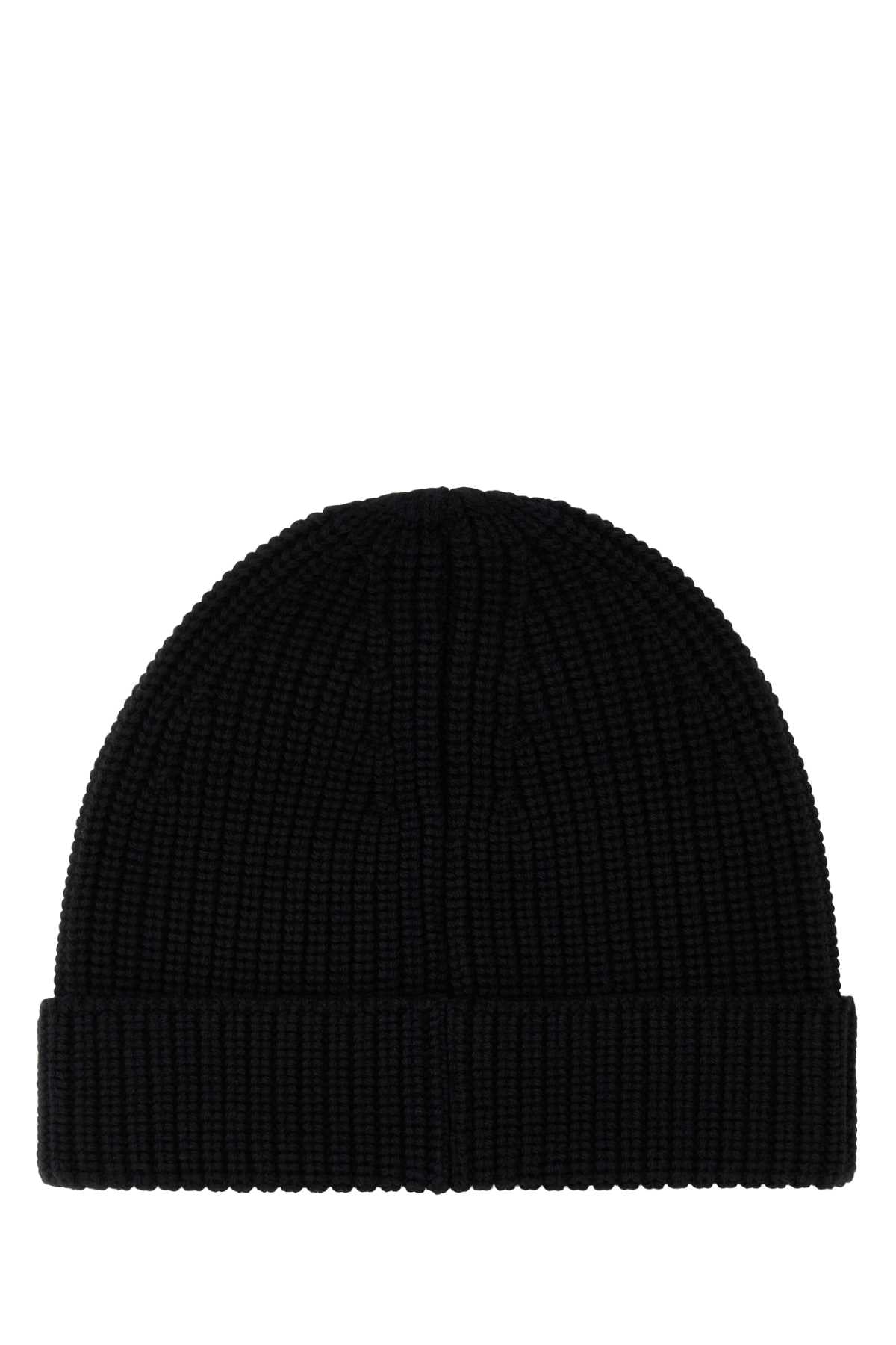 Valentino Garavani Men Black Wool Beanie Hat VALENTINO GARAVANI