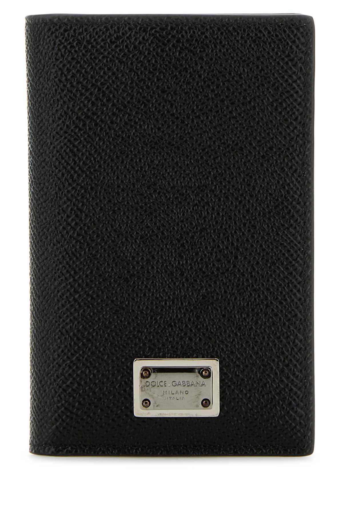 Dolce & Gabbana Men Black Leather Card Holder DOLCE & GABBANA