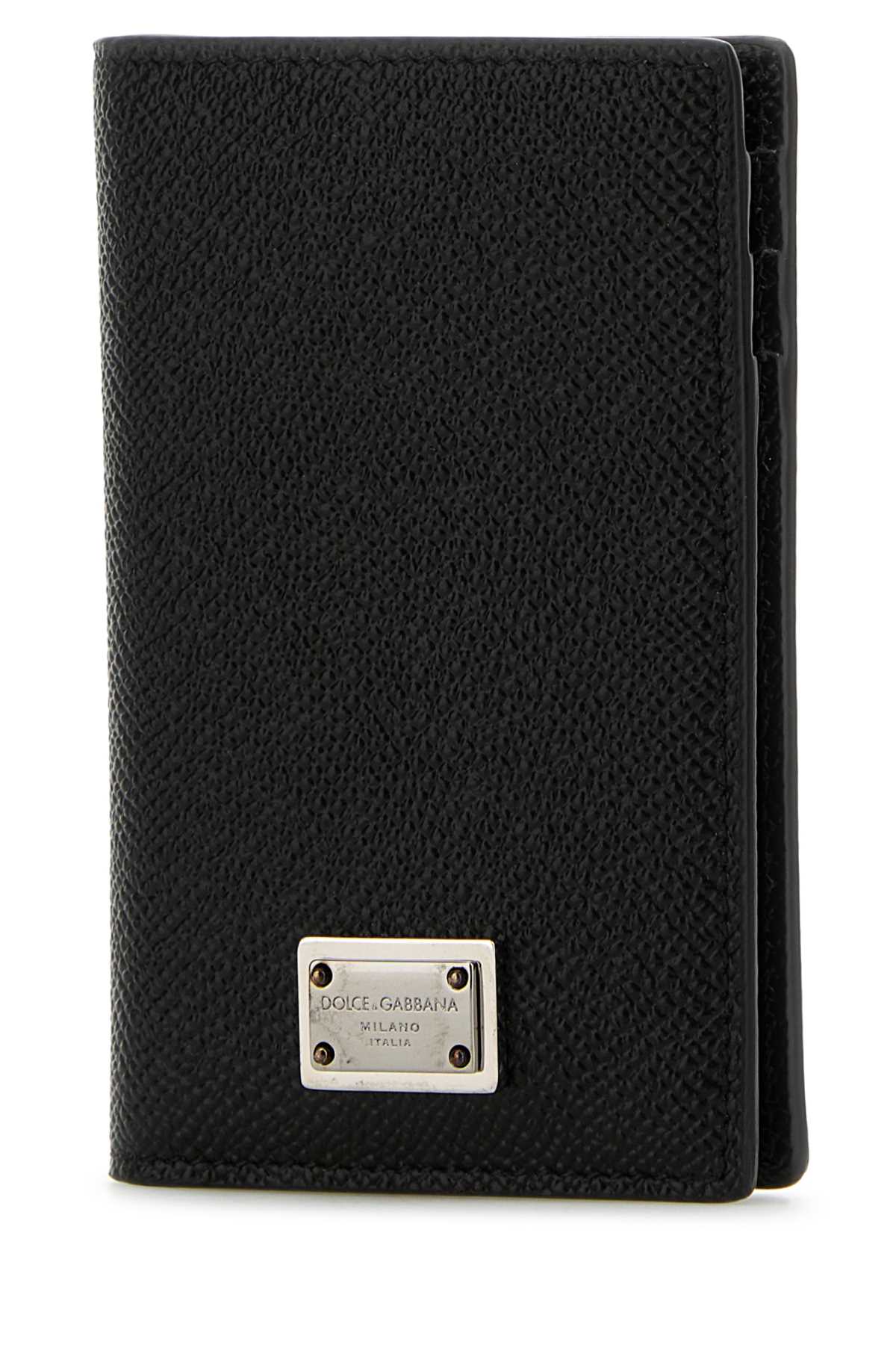 Dolce & Gabbana Men Black Leather Card Holder DOLCE & GABBANA