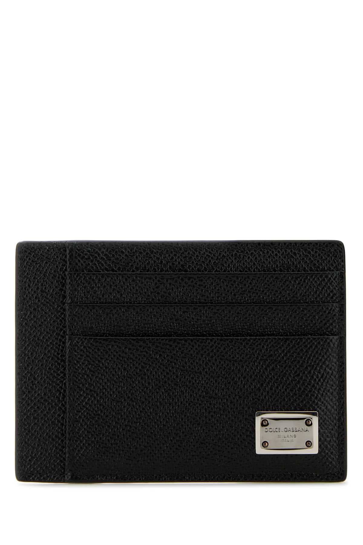 Dolce & Gabbana Men Black Leather Card Holder DOLCE & GABBANA