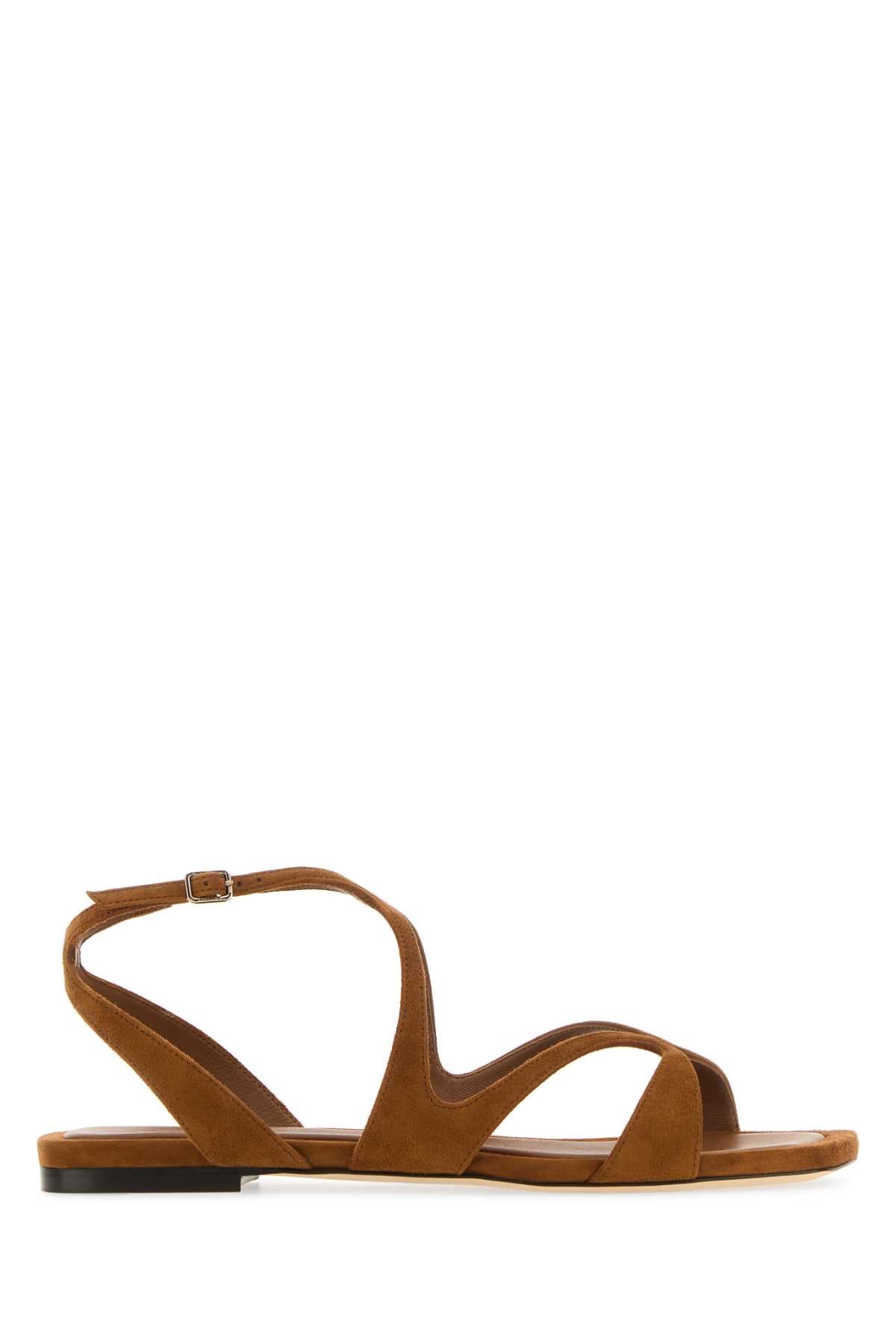 Jimmy Choo Women Biscuit Suede Ayla Sandals JIMMY CHOO