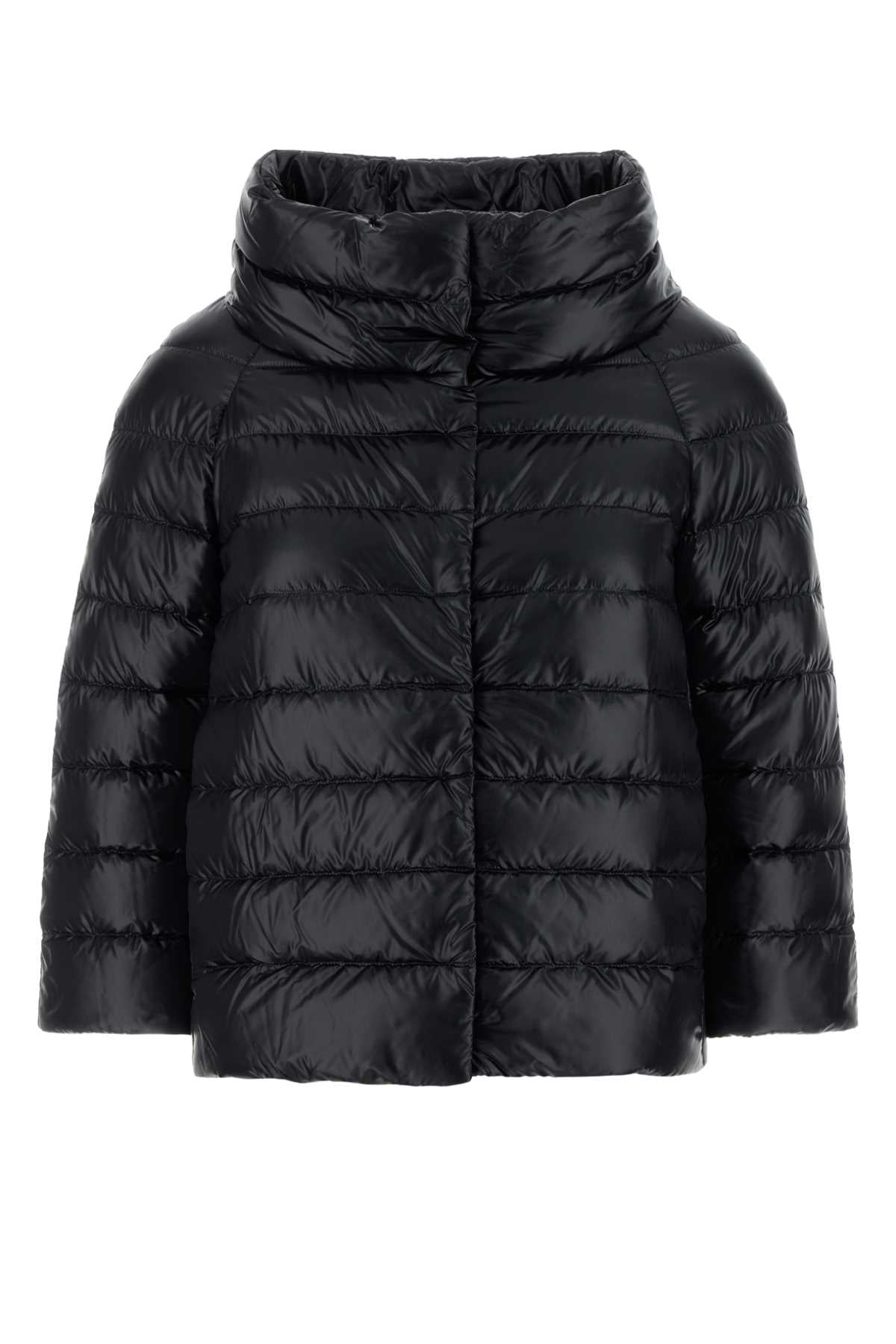 Herno Women Black Nylon Down Jacket HERNO