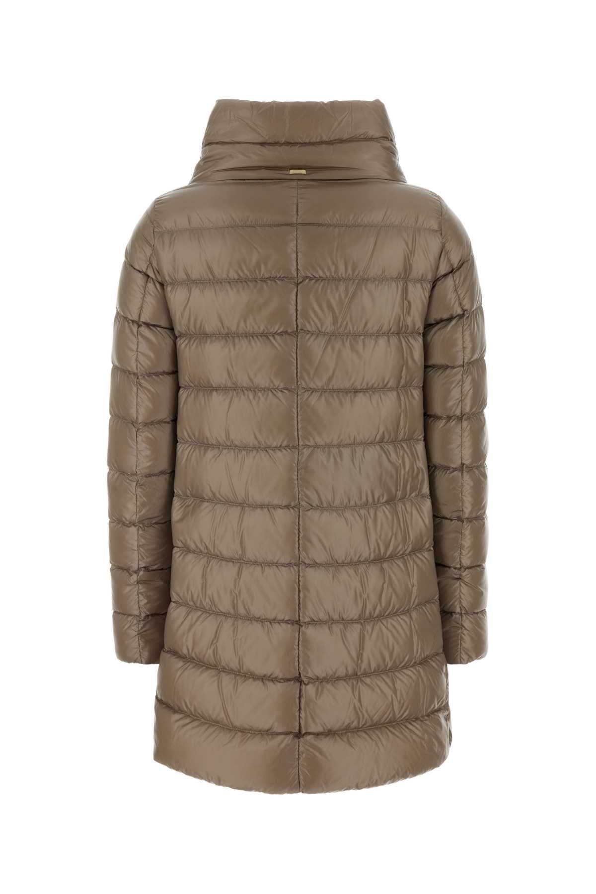 Herno Women Dove Grey Nylon Amelia Down Jacket HERNO