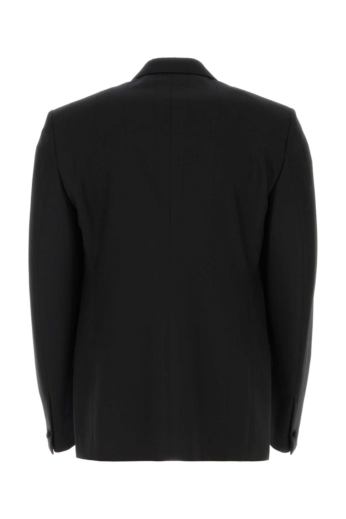 Givenchy Men Black Stretch Wool Blend Blazer GIVENCHY