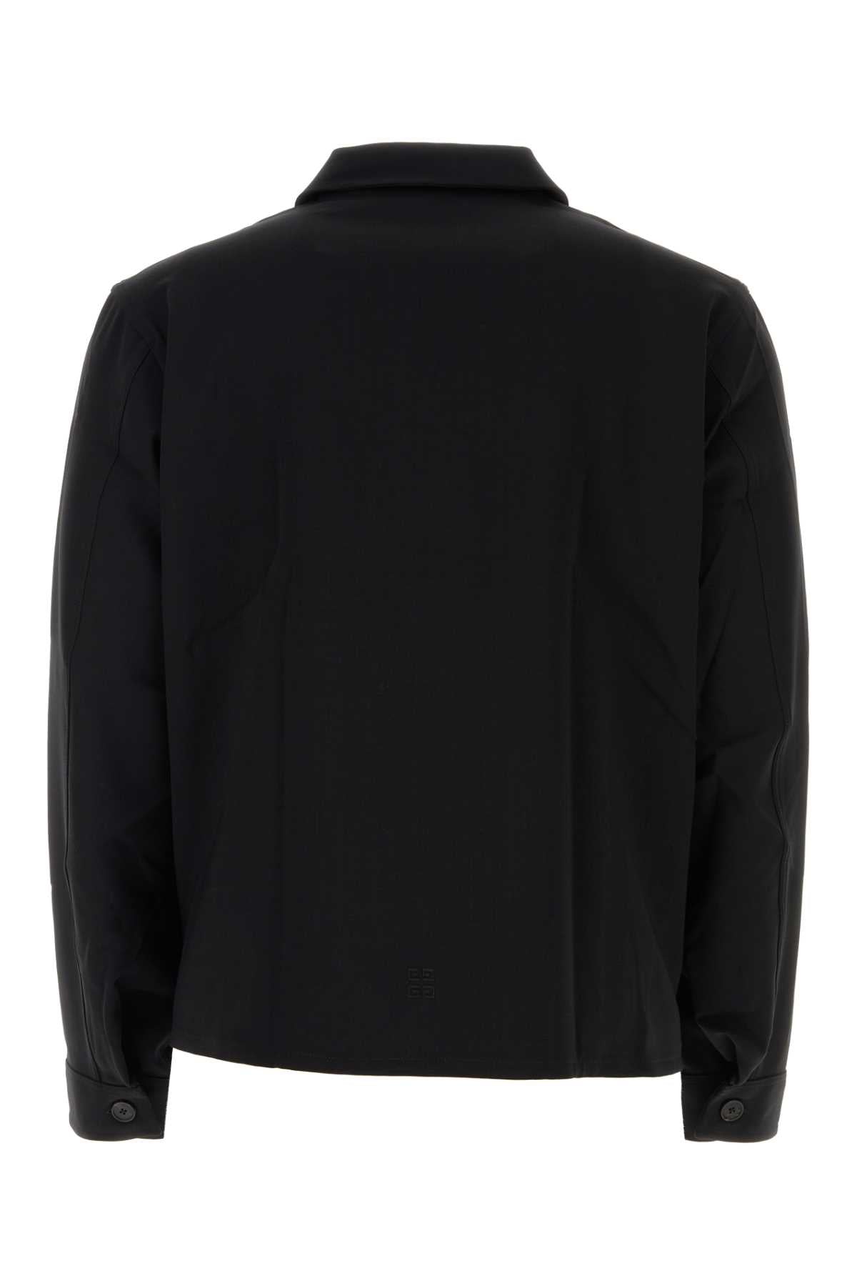 Givenchy Men Black Wool Blend Shirt GIVENCHY