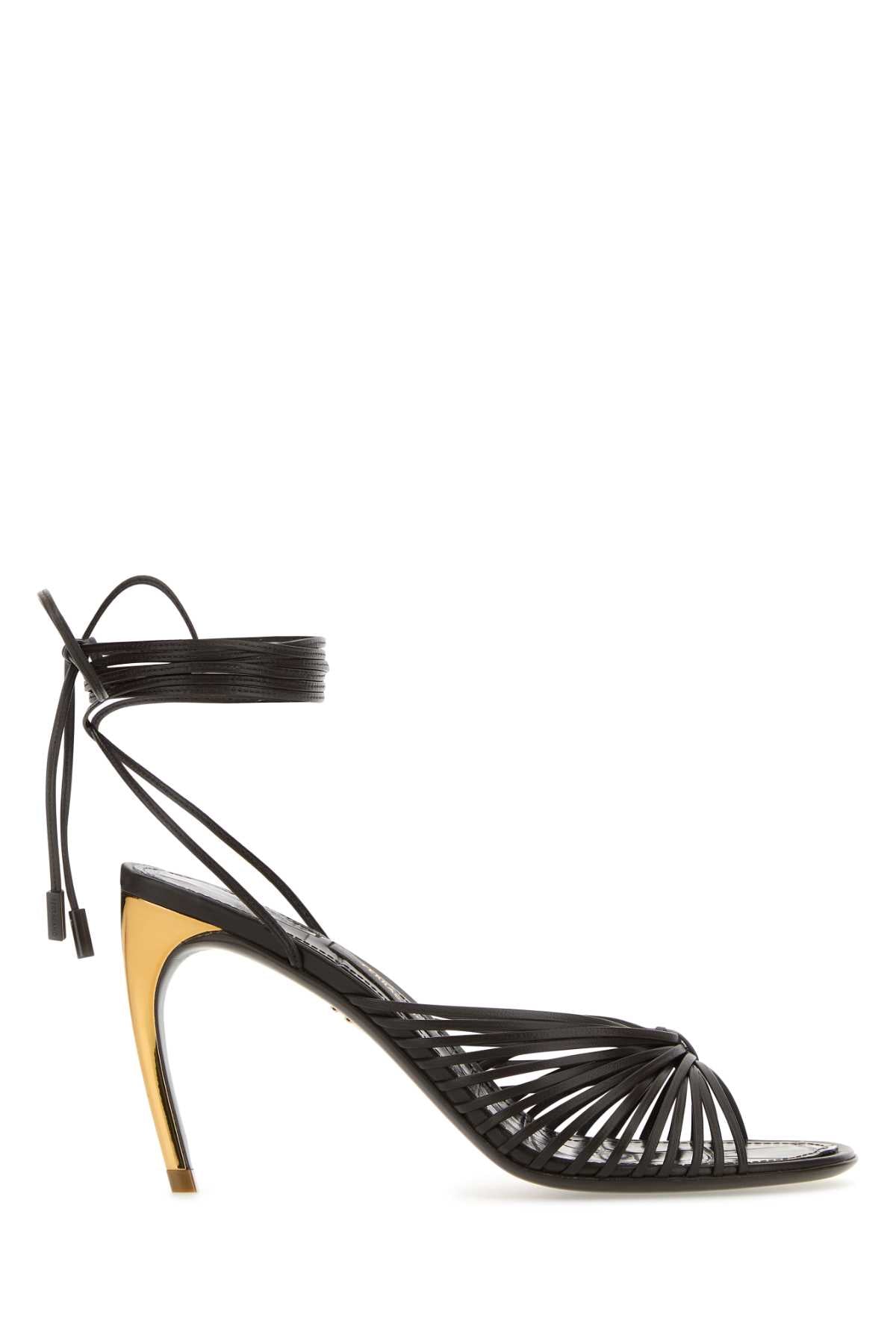 Salvatore Ferragamo Women Dark Brown Leather Atena Sandals FERRAGAMO