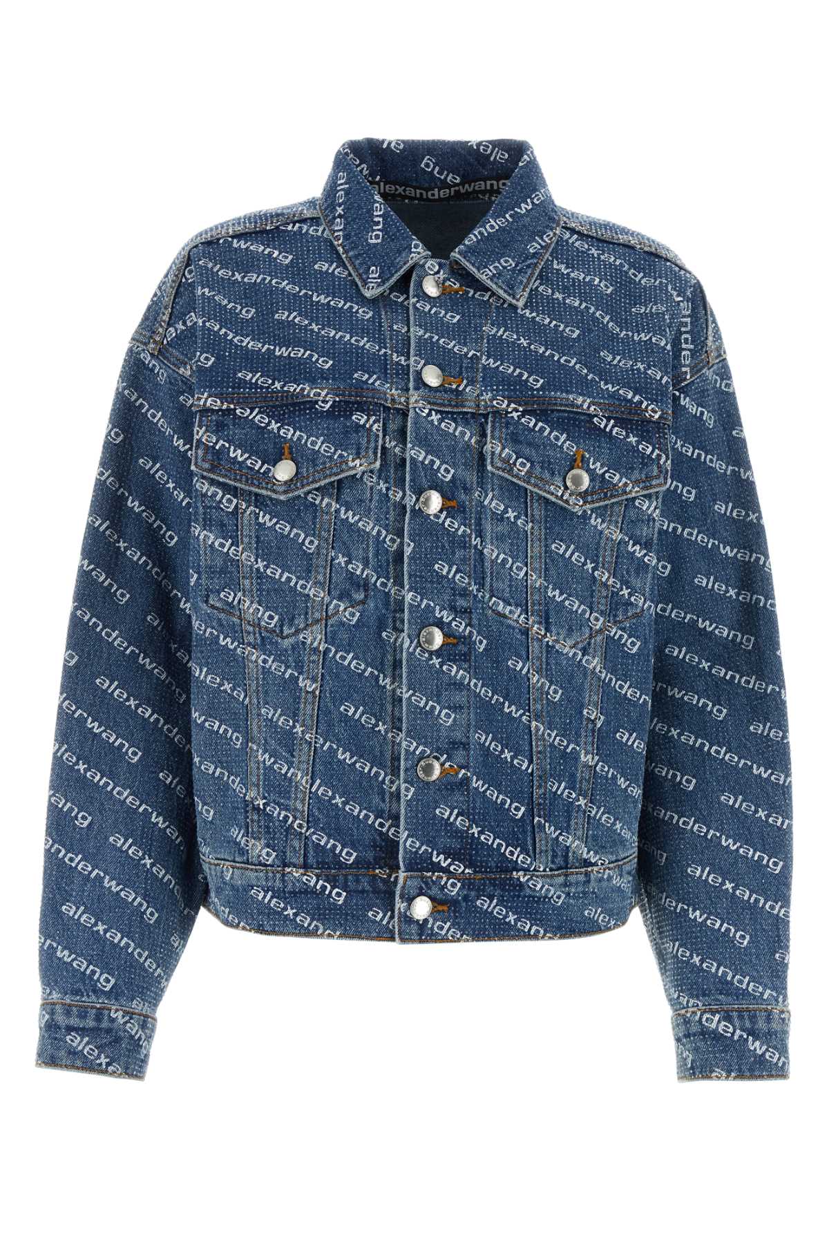 Alexander Wang Women Printed Denim Oversize Jacket ALEXANDER WANG