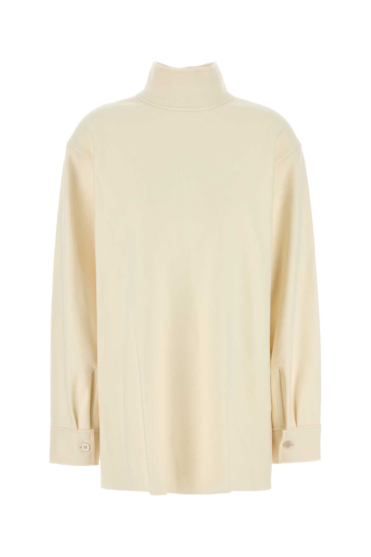 Jil Sander Women Cream Wool Blend Blouse JIL SANDER