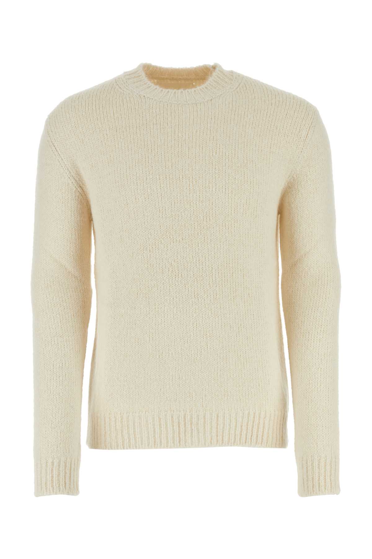Jil Sander Men Ivory Alpaca Blend Sweater JIL SANDER