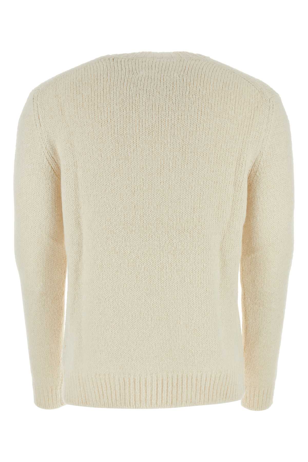 Jil Sander Men Ivory Alpaca Blend Sweater JIL SANDER