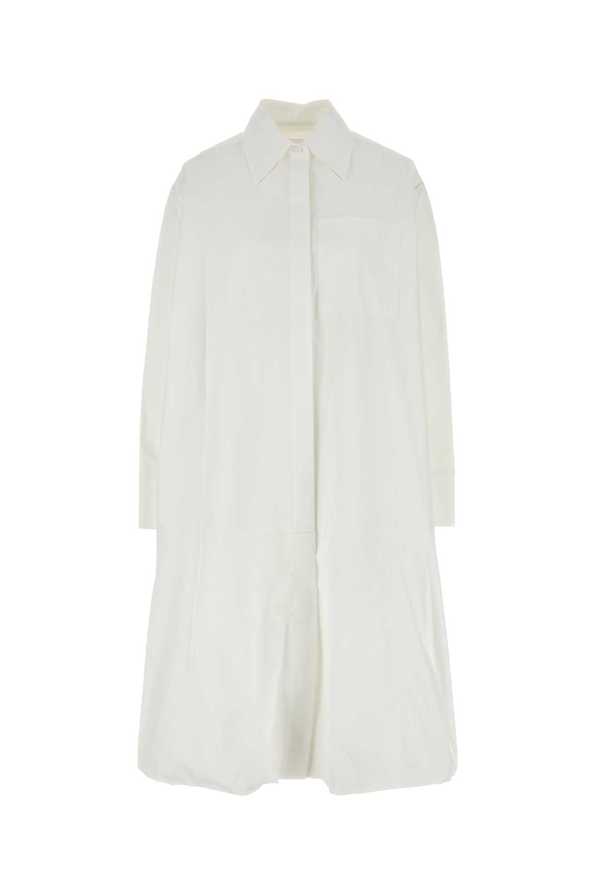 Jil Sander Women White Poplin Shirt Dress JIL SANDER