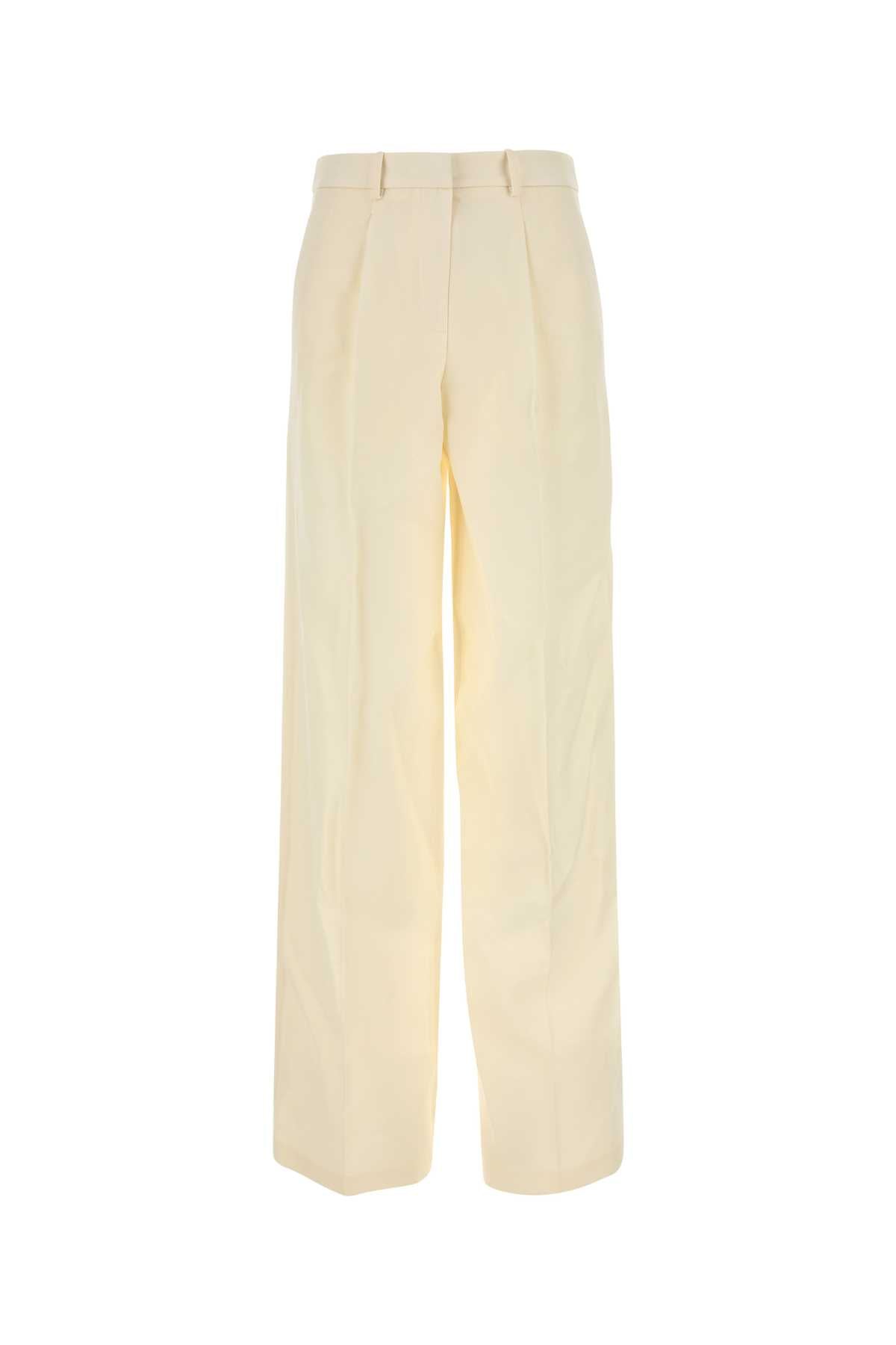 Magda Butrym Women Cream Wool Blend Wide-Leg Pant MAGDA BUTRYM