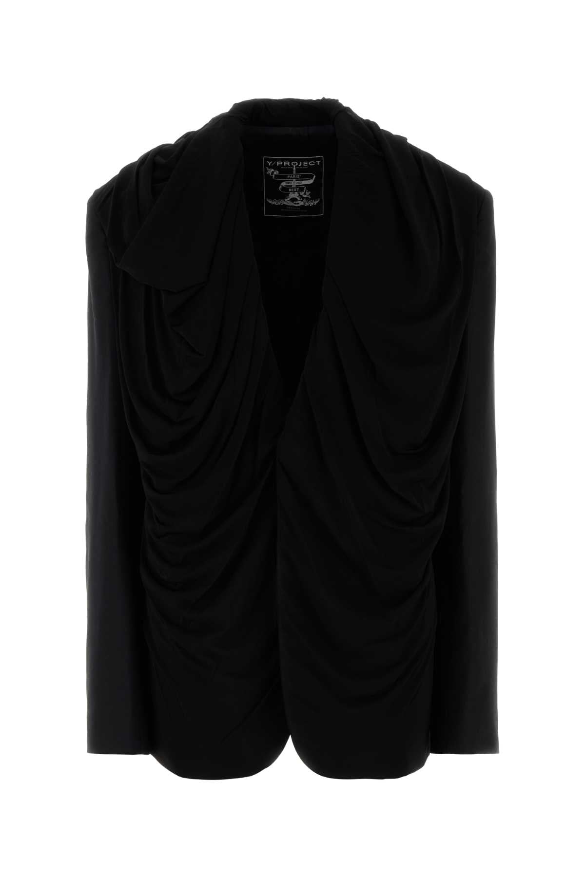 Y Project Women Black Stretch Twill Oversize Blazer Y PROJECT