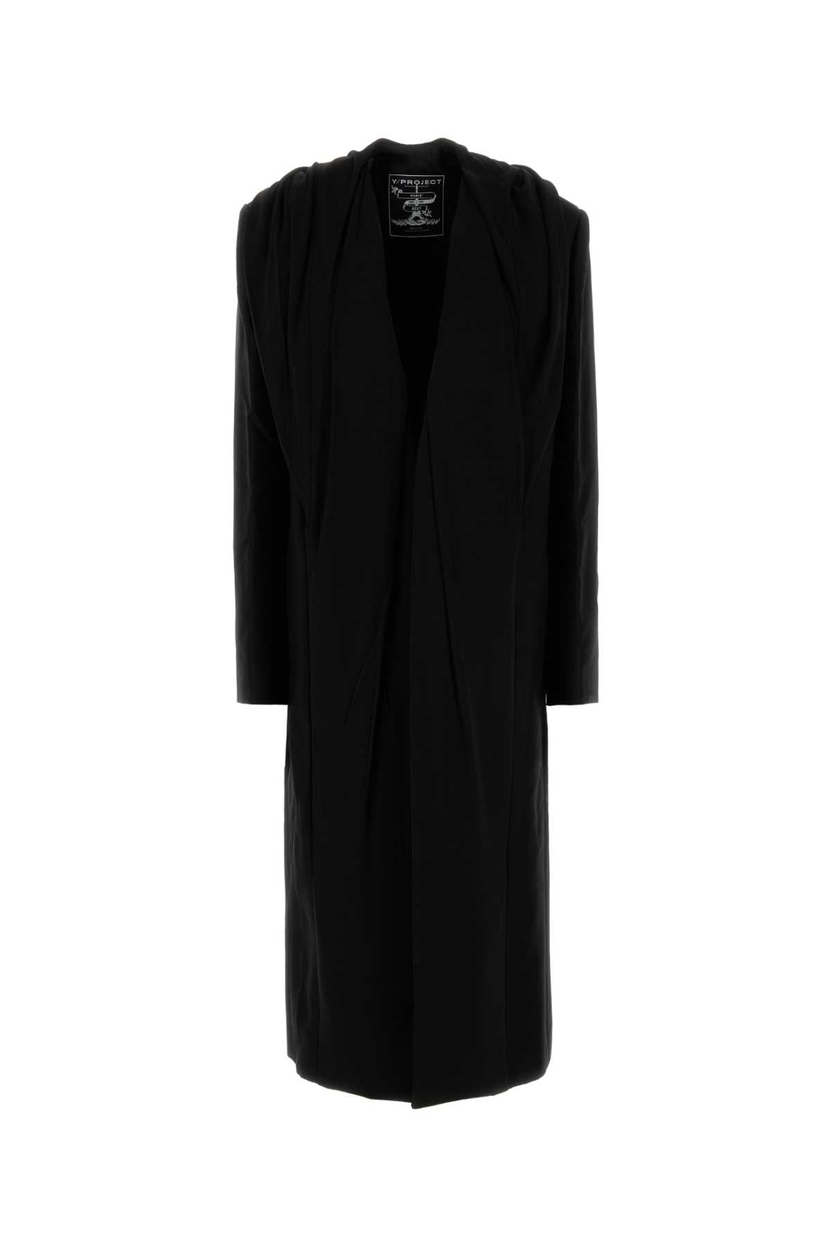 Y Project Women Black Cotton Coat Y PROJECT