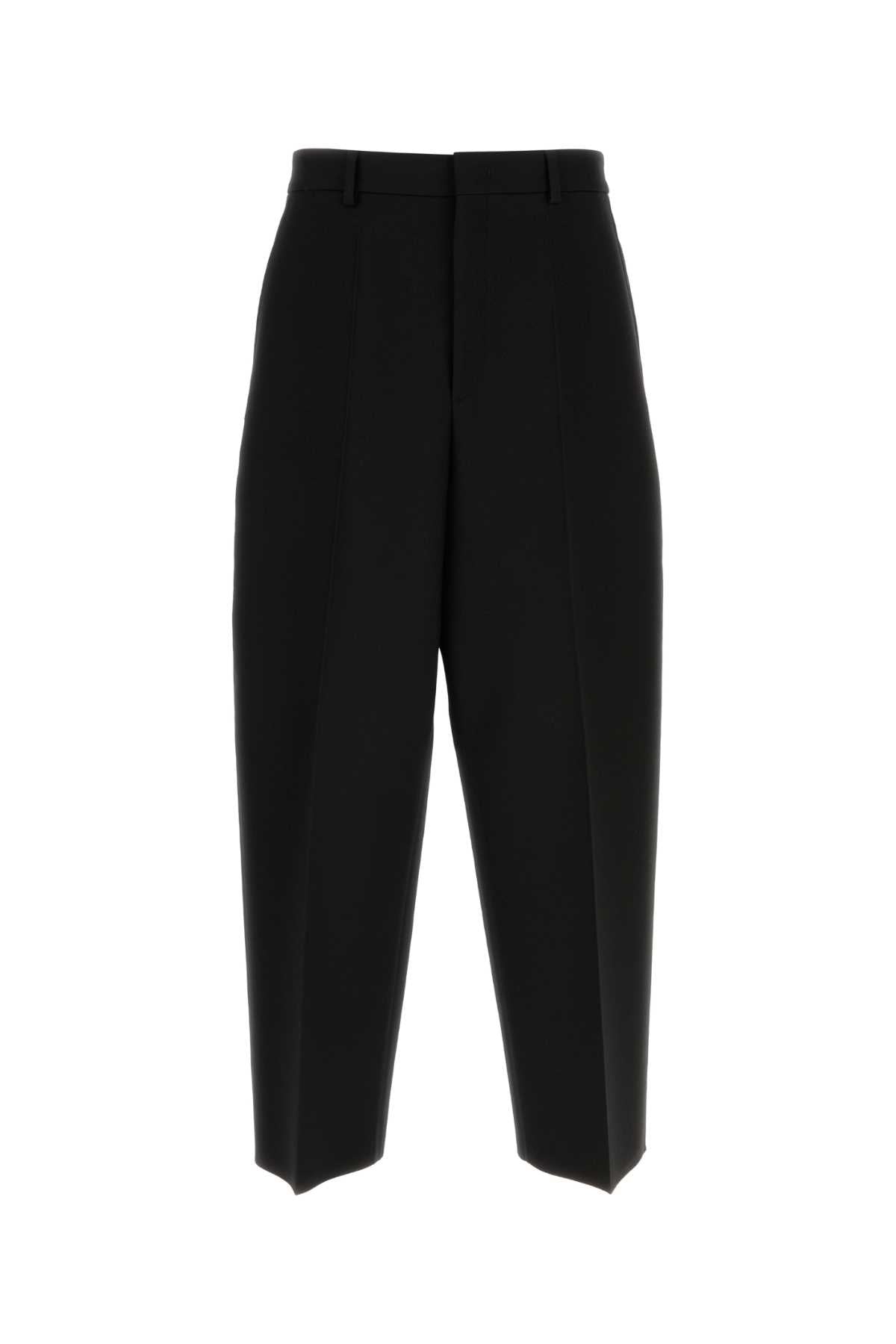 Valentino Garavani Men Black Wool Blend Pant VALENTINO GARAVANI