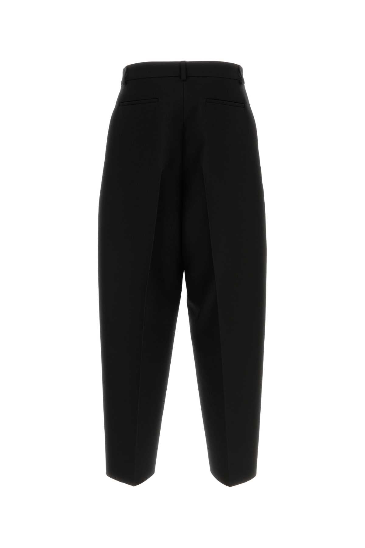 Valentino Garavani Men Black Wool Blend Pant VALENTINO GARAVANI