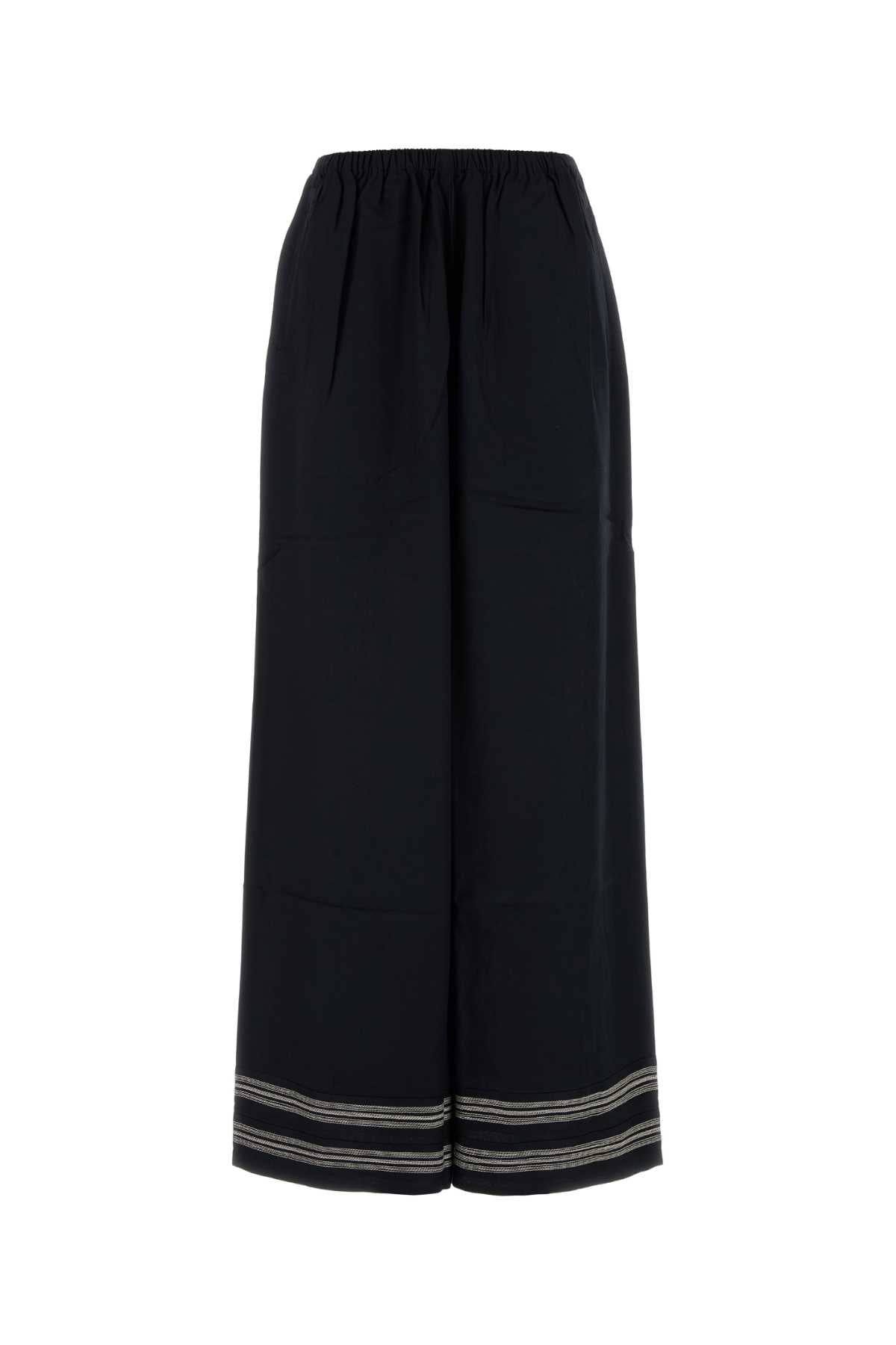 Bode Women Black Viscose Mathilde Wide-Leg BODE