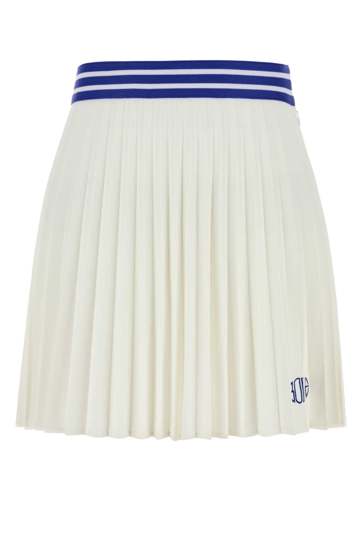 Bode Women White Piquet Court Mini Skirt BODE