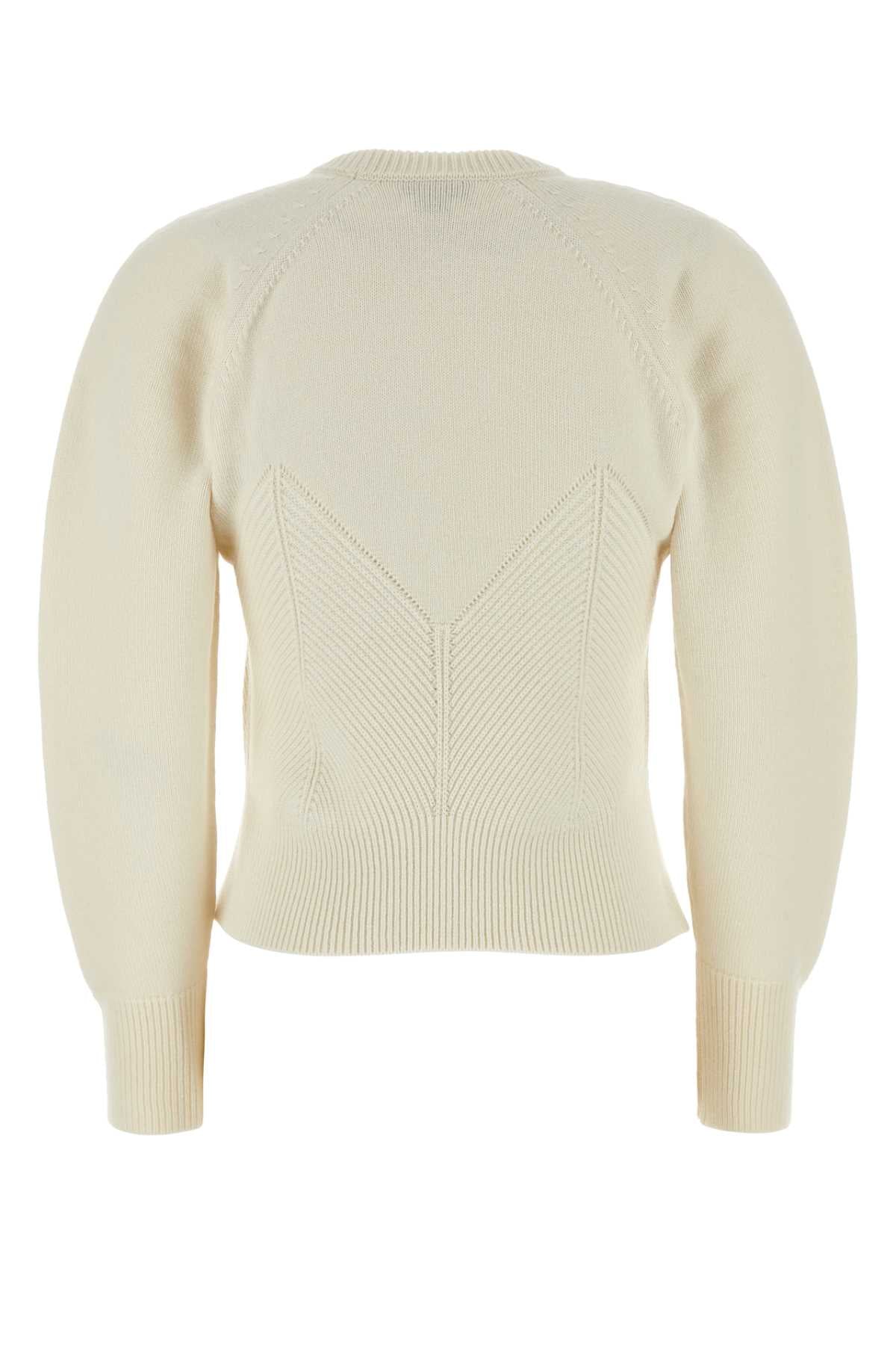 Alexander Mcqueen Women Ivory Wool Blend Sweater ALEXANDER MCQUEEN