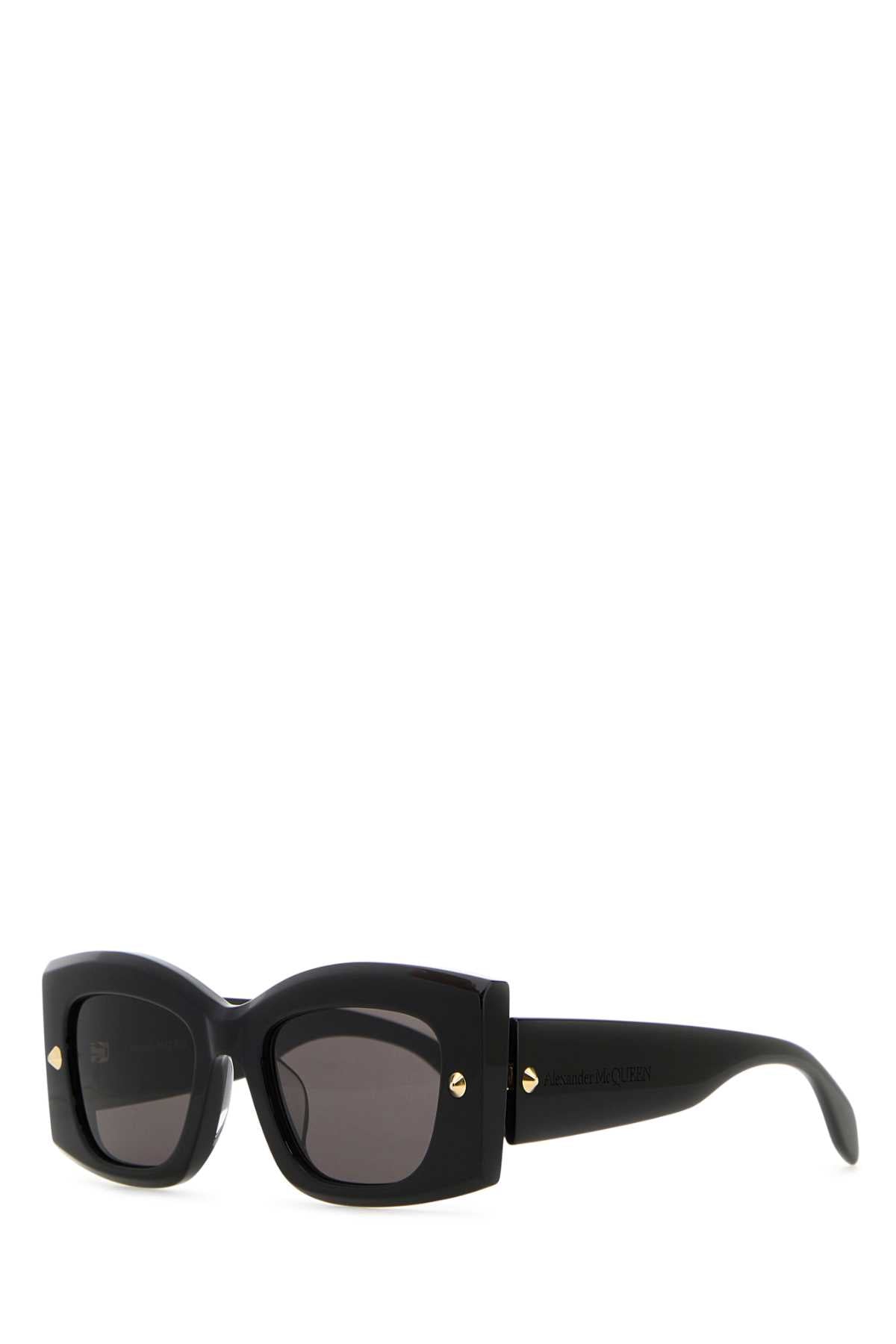 Alexander Mcqueen Women Black Acetate Sunglasses ALEXANDER MCQUEEN