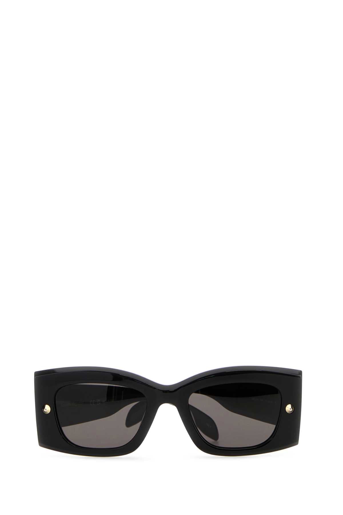 Alexander Mcqueen Women Black Acetate Sunglasses ALEXANDER MCQUEEN